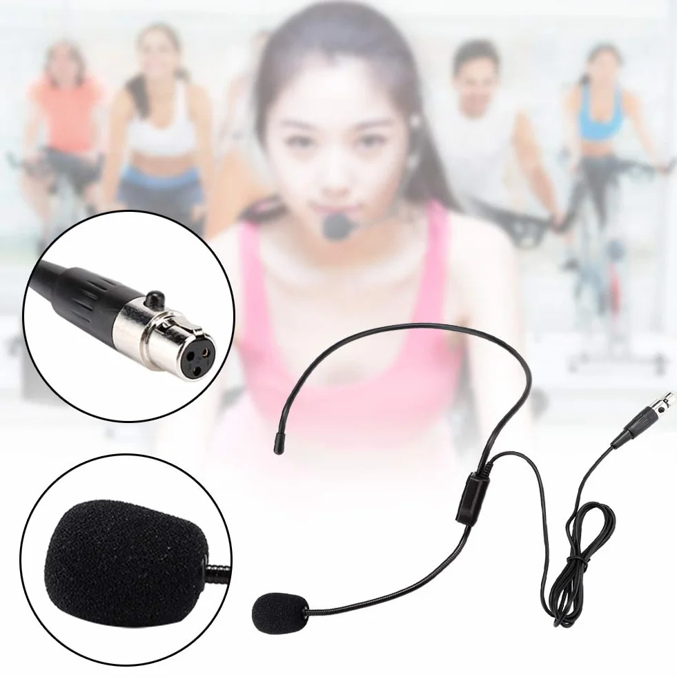 Zestaw Słuchawkowy Mini XLR Mic, Zestaw Słuchawkowy XLR, Mikrofony, Mini XLR 3 Piny TA3F Wtyczka Profesjonalny Bezprzewodowy Nakrycia Głowy Mikrofon Zestaw Słuchawkowy z Mikrofonem