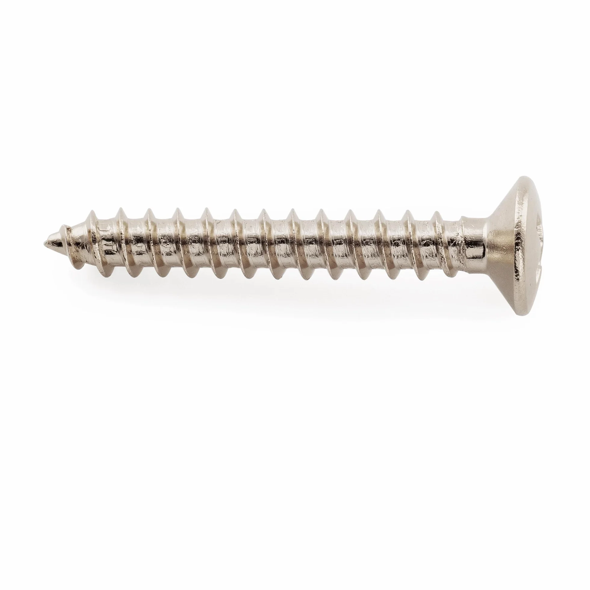 Musiclily Ultra 4x28mm Stal Nierdzewna śruby do Zaczepy Paska, Nikiel (10 szt.)