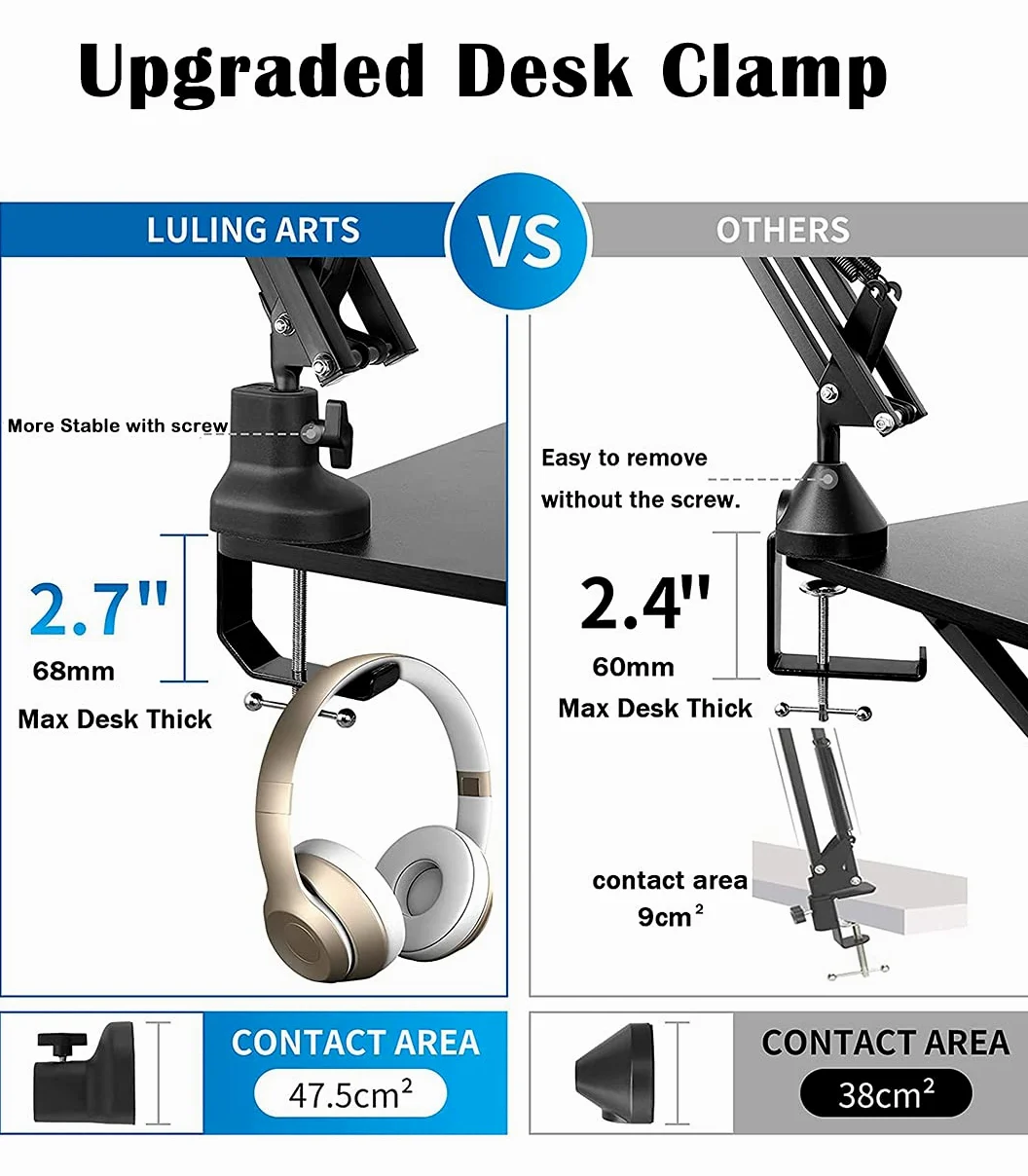 Ramię wysięgnika, amortyzowany stojak na mikrofon do Blue Yeti, regulowany stojak na mikrofon z filtrem pop, adapter 1/4"-3/8"-5/8", uchwyt, studio, nadawanie, praca w domu