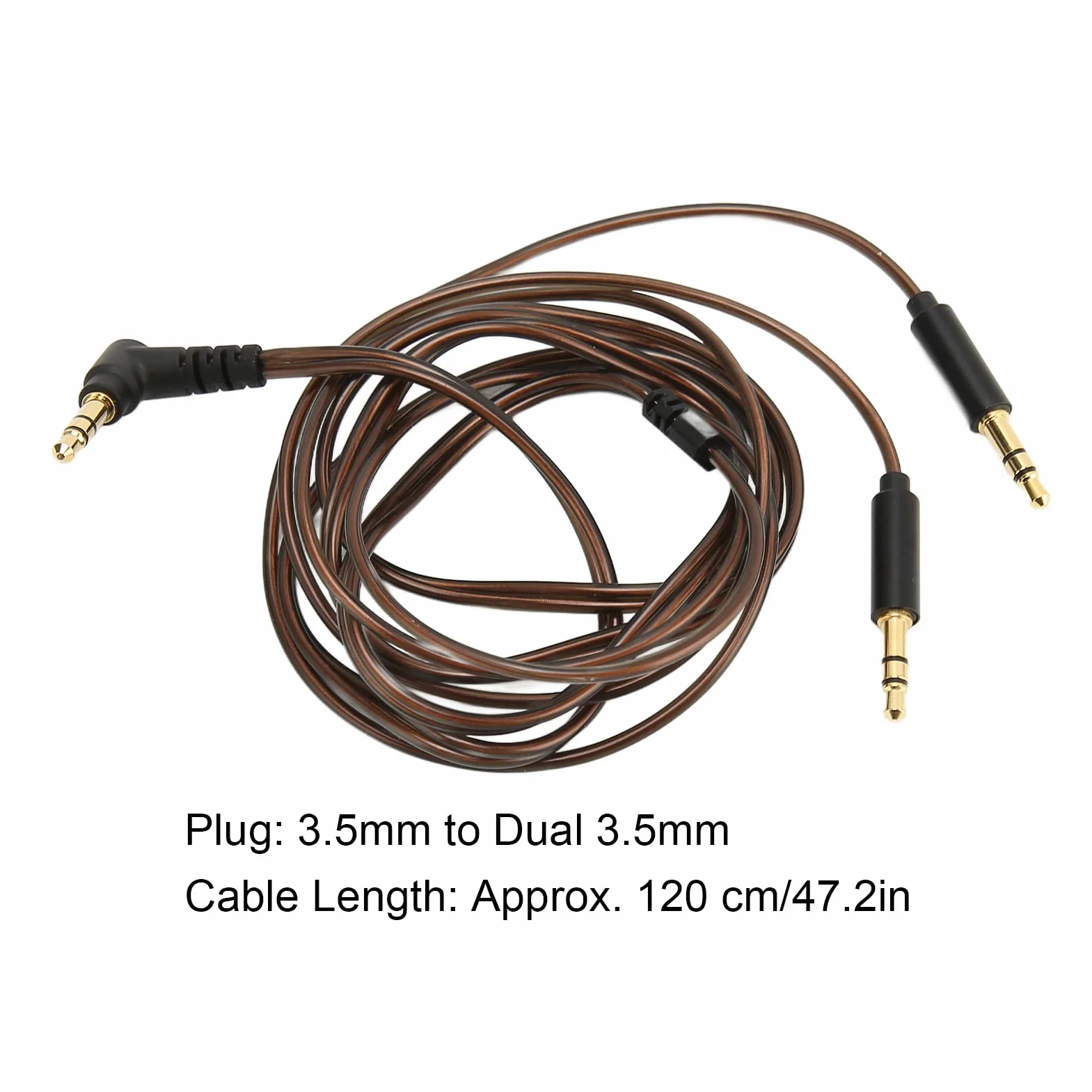 Kabel zamienny do Hifiman Sundara, Arya, Ananda, He400se, Deva Pro, He4xx i innych zestawów słuchawkowych 3,5 mm (wersja 3,5 mm do podwójnego 3,5 mm), 1,2 m