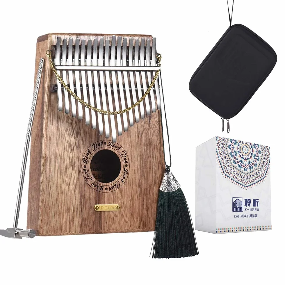 LingTing kalimba LT-K17S 17-klawiszowy kalimba pianino Mbira Sanza Swartizia Spp lite drewno prezent muzyczny (bez eq)