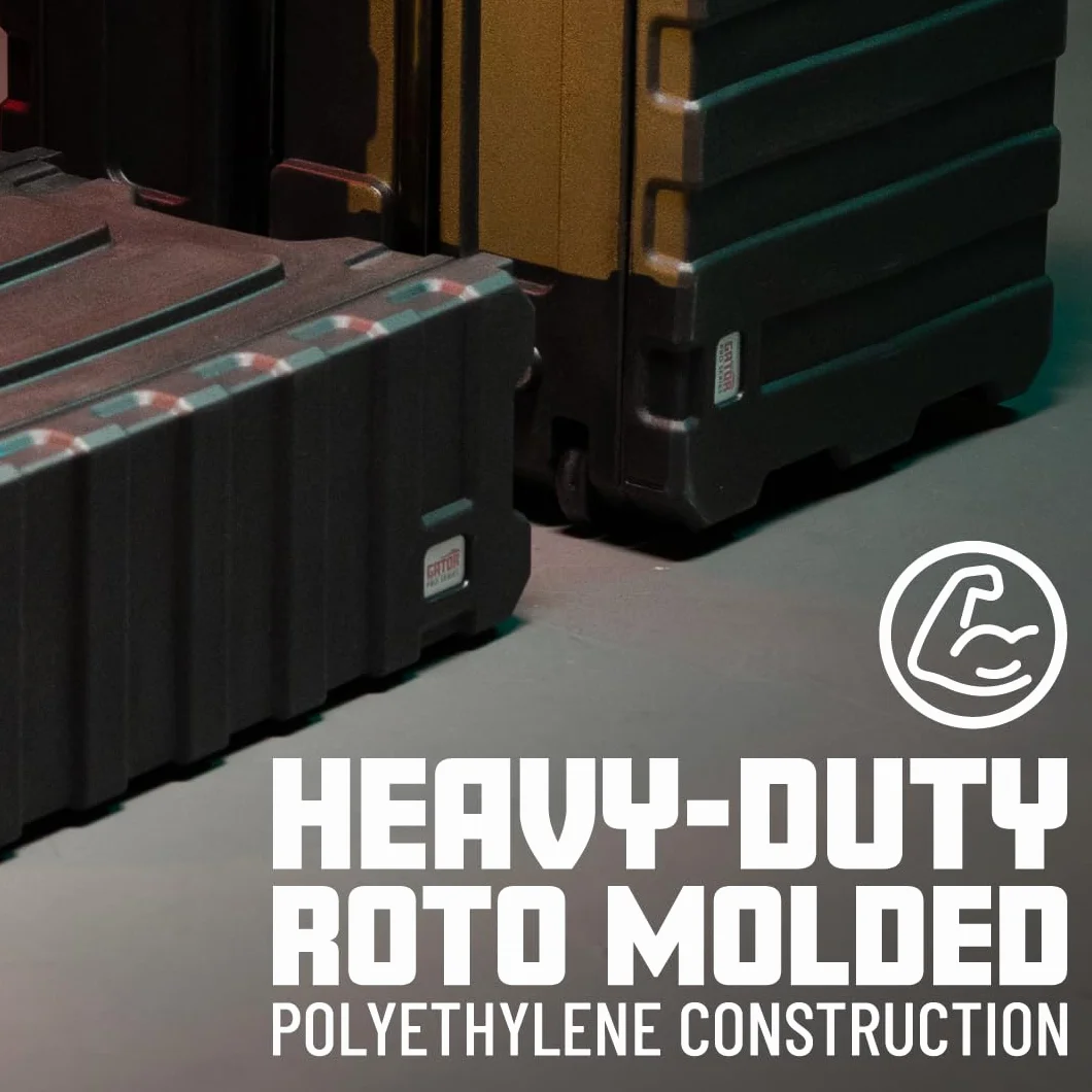 Gator Etui Pro Series formowane rotacyjnie 4U Rack Case ze standardową głębokością 48.3 cm; Made in USA (G-PRO-4U-19), czarne
