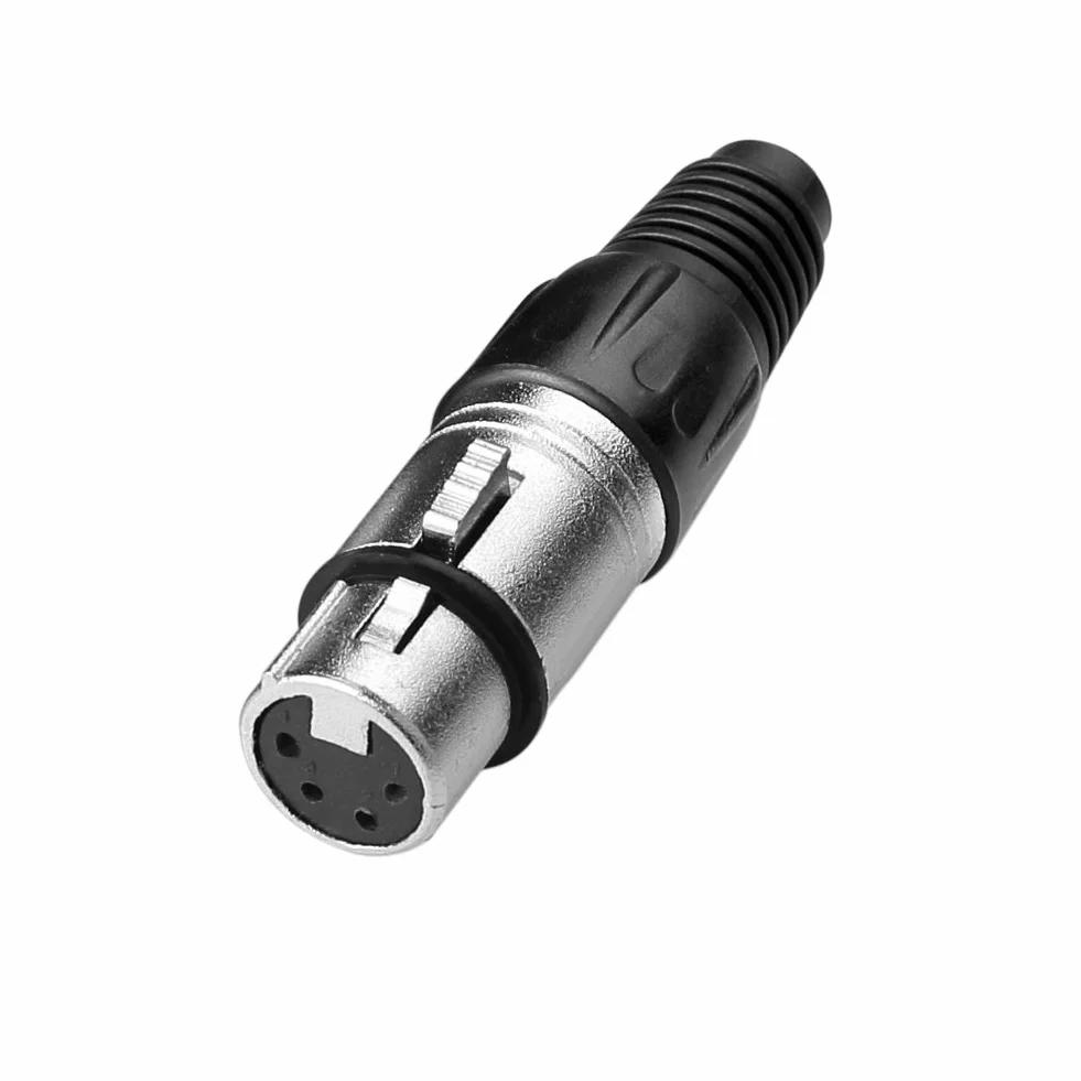 5x 4-pinowe złącza żeńskie XLR adapter audio mikrofonu