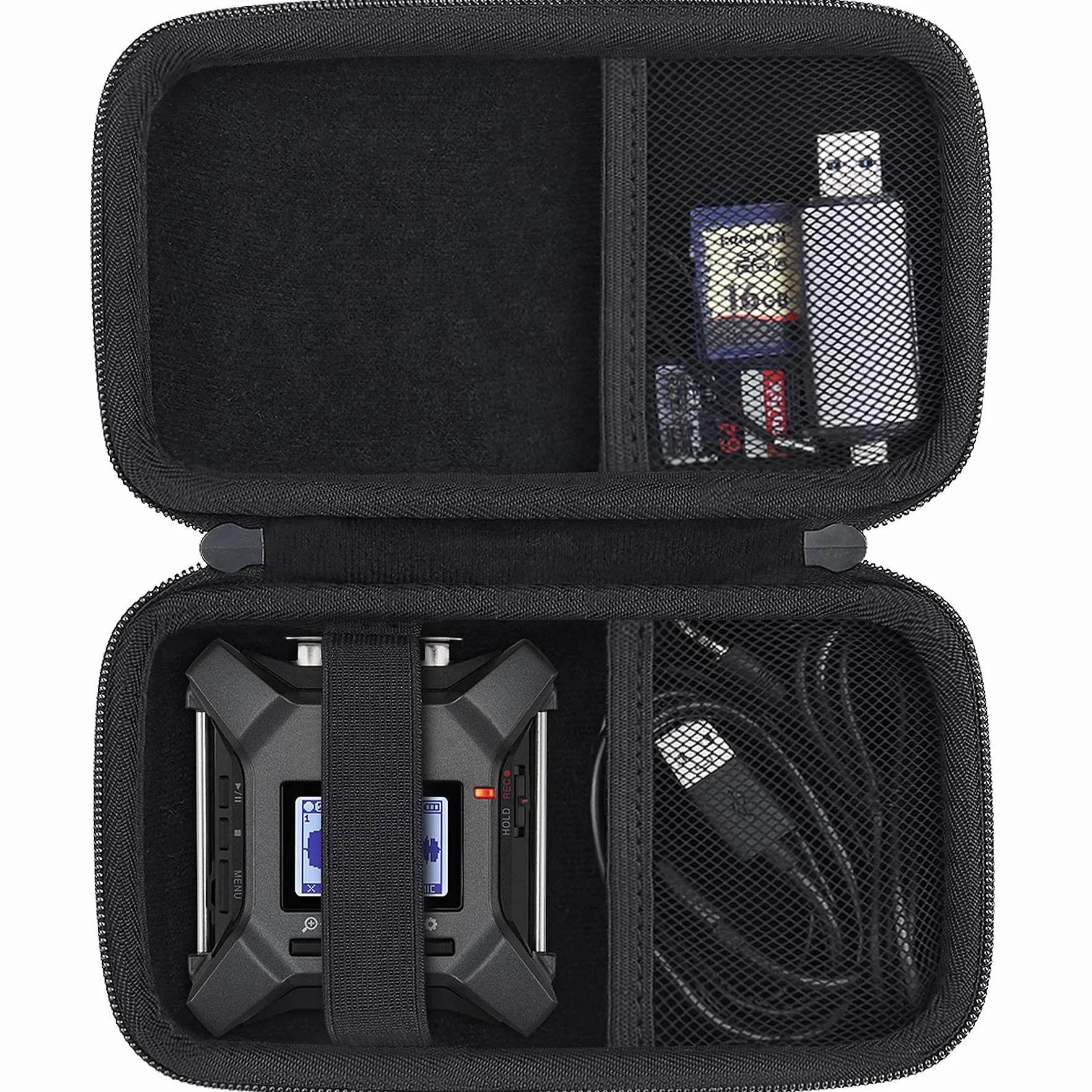 co2CREA Twarde etui podróżne do przechowywania do rejestratora Zoom, tylko etui, Czarny, For Zoom F3