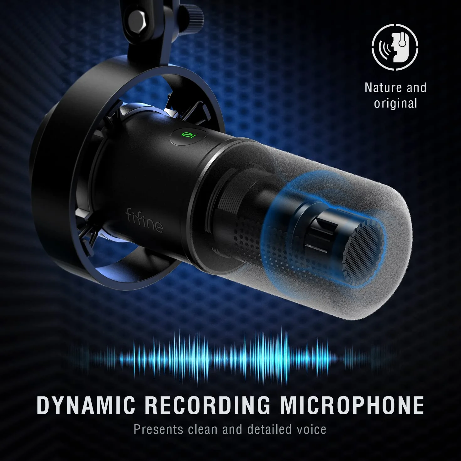 Fifine XLR Dynamiczny mikrofon studyjny, mikrofon USB do P,C do strumieniowego przesyłania podcastów z gier, do kart dźwiękowych, PS4/5, Mac, miksera