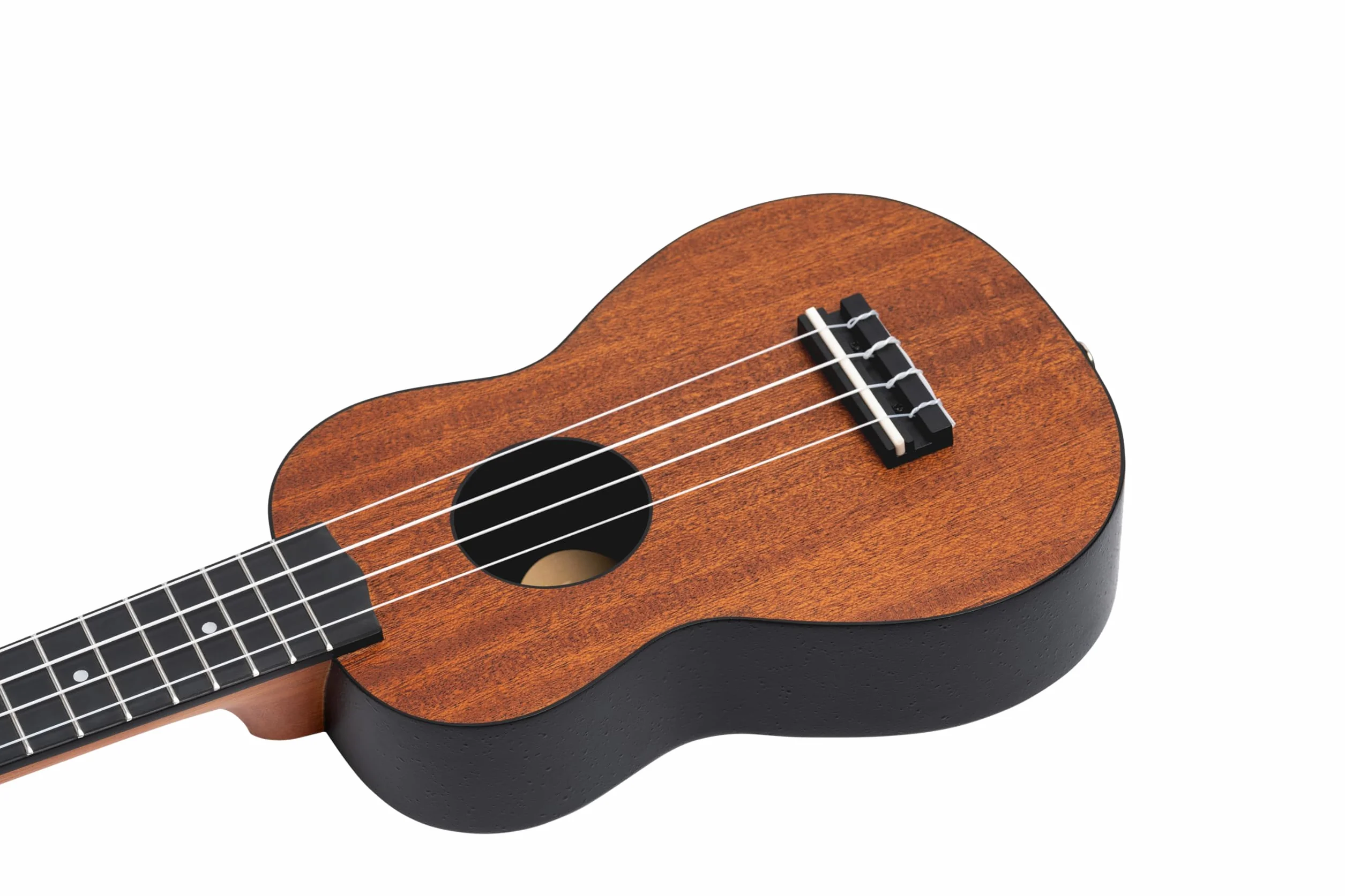 Ortega Guitars Leworęczne Ukulele Sopranowe – Akustyczne – Seria Keiki K2 – w Zestawie z Akcesoriami – Mahoń/ABS, Wykończenie Naturalne (K2-MAH-L)
