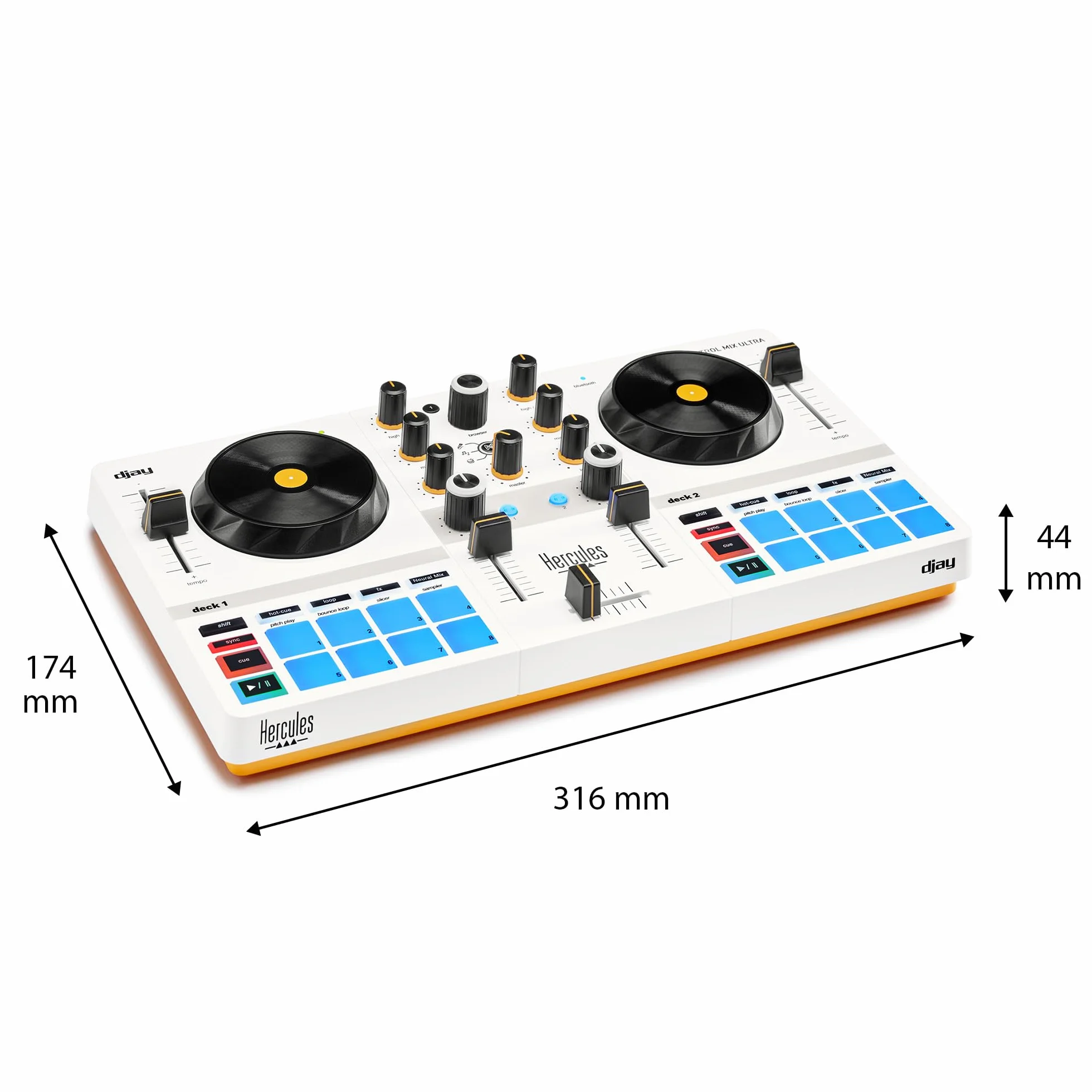 Hercules DJControl Mix Ultra — Przenośny Kontroler DJ do Smartfonów (iOS/Android)