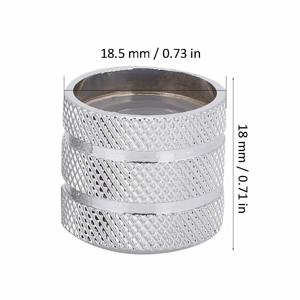 2 szt. guziki gitarowe Bass Dome Guziki 6 mm Metal E gitara basowa guziki potencjometr nasadka Volume Ton (srebrny)