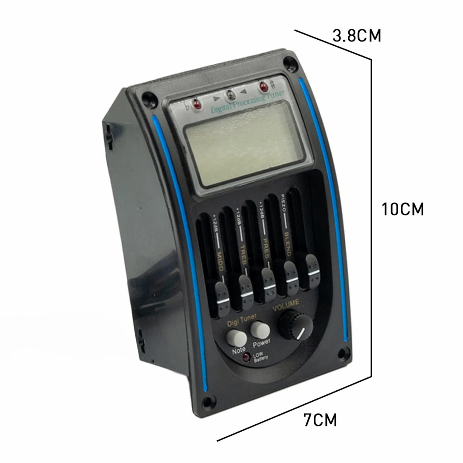 10 SZTUK 5-pasmowy Przedwzmacniacz Gitary Akustycznej EQ 5-zakresowy Korektor EQ Pickup Tuner LCD Z Mikrofonem Wymiana przetwornika gitary
