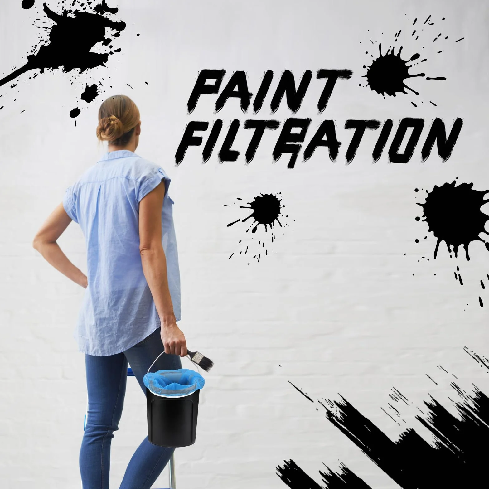 10 Sztuk Worki Na Farbe, Niebieskie Drobne Oczka Worek Filtrujacy Farbe Elastyczne Otwarcie Uzywane w 5 Galonów Wiadra Worek Filtrujacy do Hydroponiki Malarstwa Ogrodnictwa