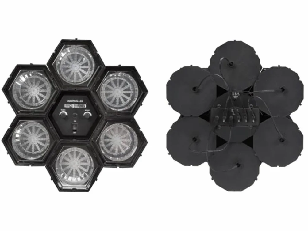 HQ-Power Modułowe organy światła, 6 x 47 diod LED, idealne do pokazów światła napędzanego muzyką i oświetlenie otoczenia na imprezach i wydarzeniach