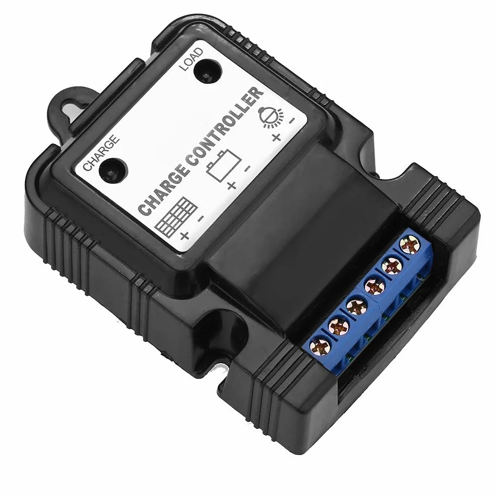 BuyWeek Kontroler solarny PWM 6V/12 V 3A Solar Charge Controller Inteligentny regulator ładowania paneli słonecznych ze wskaźnikiem LED, do akumulatorów