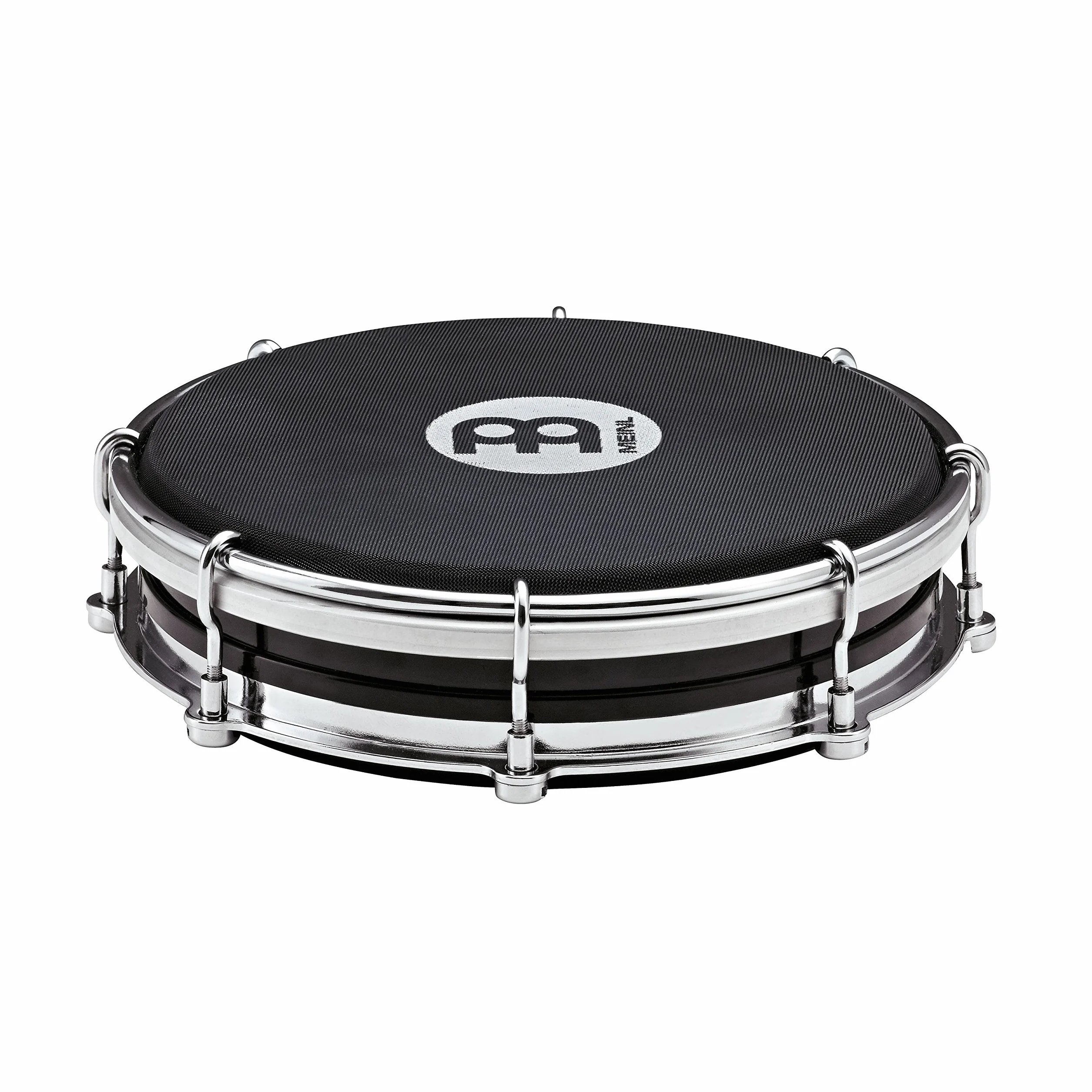 Meinl Percussion Samba Silent Tamborim - Silent Practice Tamborim z siateczkową główką - średnica 15 cm - tworzywo ABS, czarny (STBR06ABS-BK)