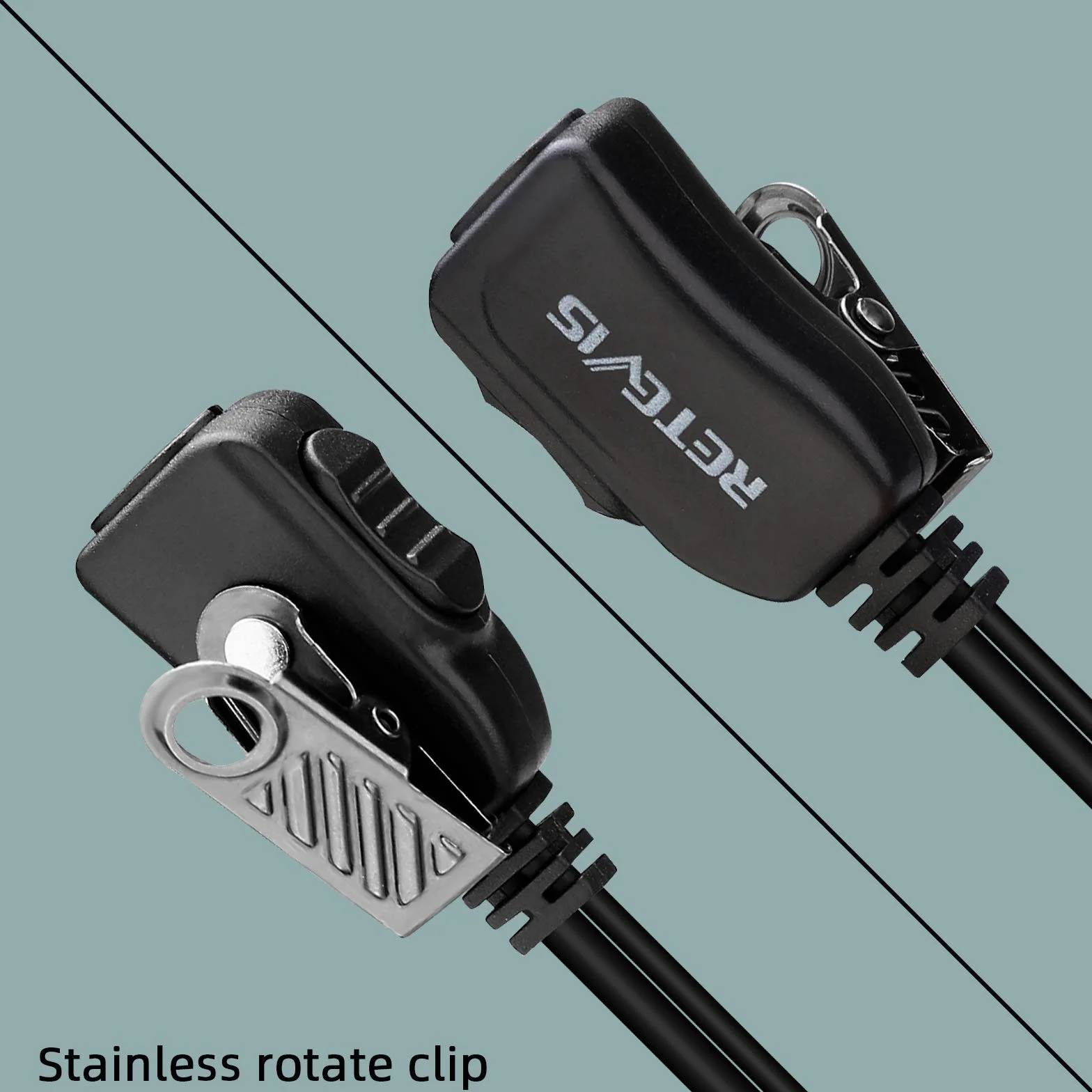 Retevis EEK012 Regulowany Zestaw SłUchawkowy W KształCie Litery D Z Mikrofonem PTT Kompatybilny Z Radiotelefonem Kenwood Baofeng UV5R 888s Retevis RT24 RT27 Zestaw SłUchawkowy Walkie Talkie (1 Szt.)