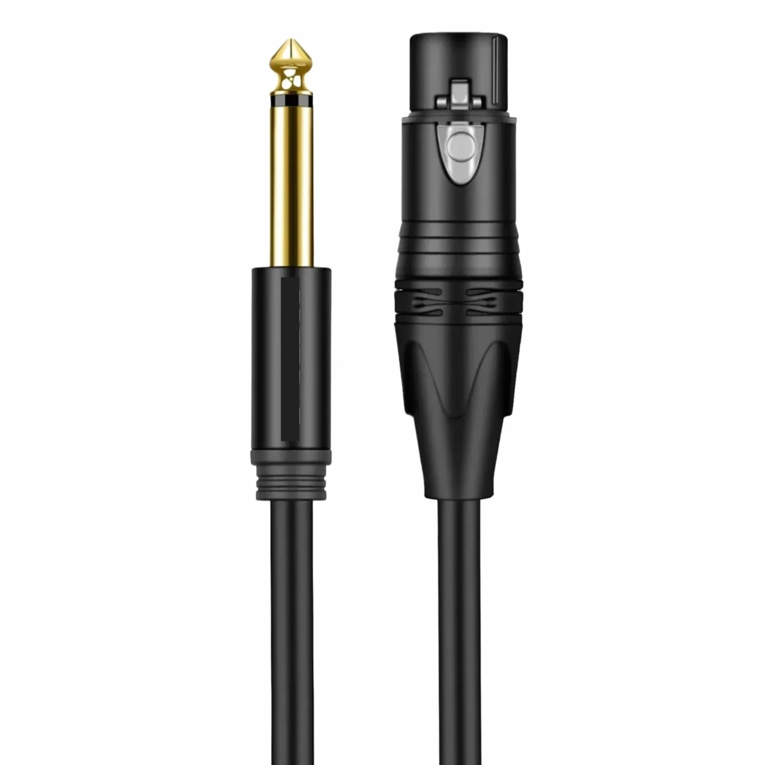 6,35 mm do XLR mikrofon głośnik audio kabel HiFi 3-pinowe gniazdo na 6,5 mm wtyczka do miksera, gitary, system stereo, wzmacniacz mocy (Black-TS, 12 m)