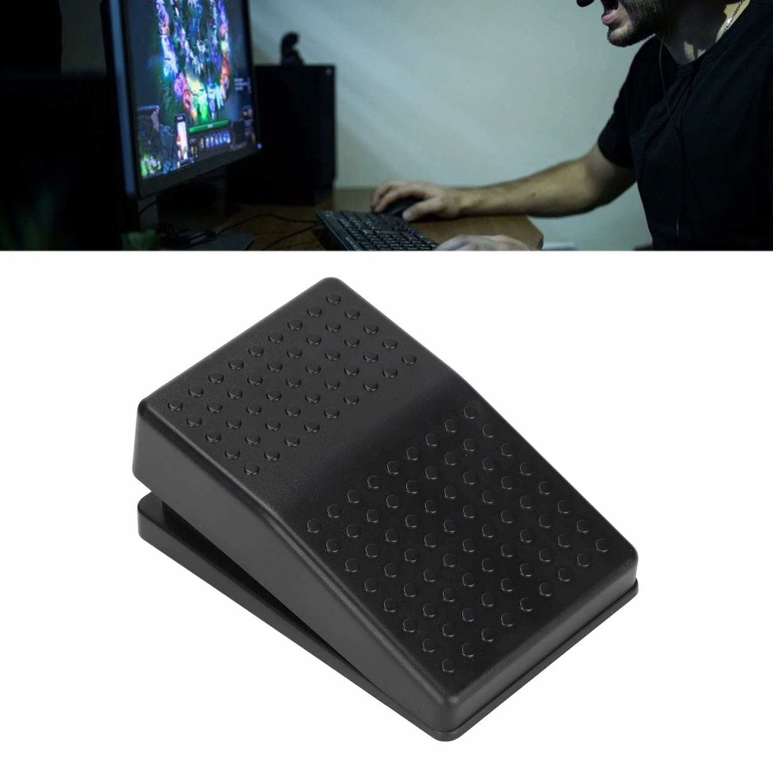 Przełącznik z Pojedynczym Pedałem USB, pedał Nożny o Wysokiej Czułości z USB A i Przełącznikiem Mechanicznym, Kabel o Długości 2 Metrów, Komputer Ogólny, Ergonomiczna Konstrukcja