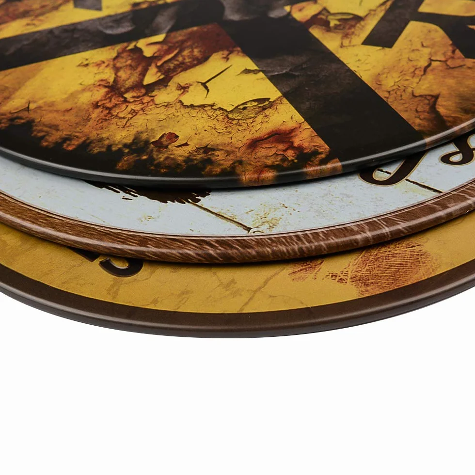 2-pak blaszany metalowy znak w stylu vintage 30 x 30 cm - rynek rolników świeże jajka