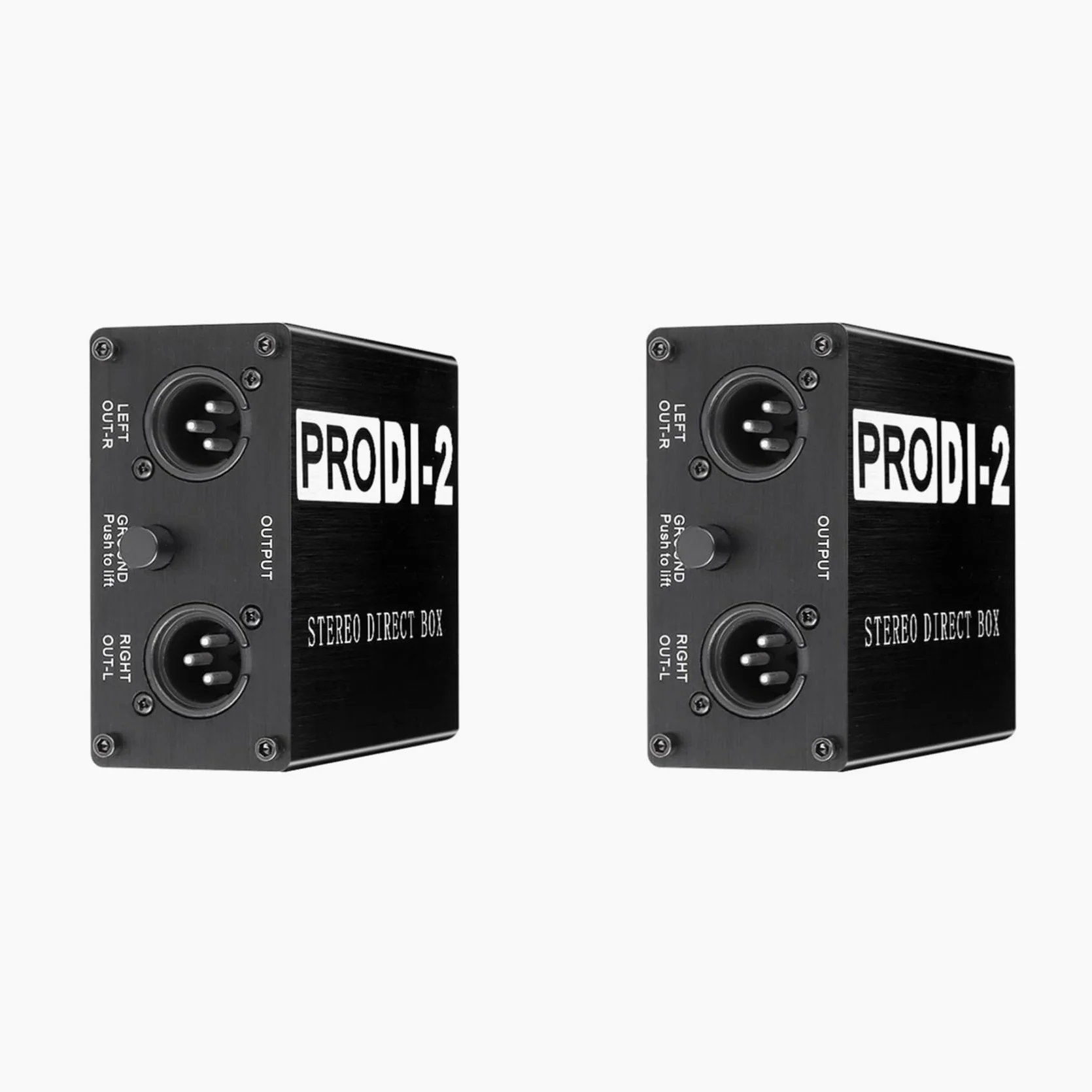 2X ProDI-2 bezpośrednie pole pasywne stereo Audio DI Box Direct Injection Box Niski Hałas gitara basowa DI 2-kanałowy konwerter audio