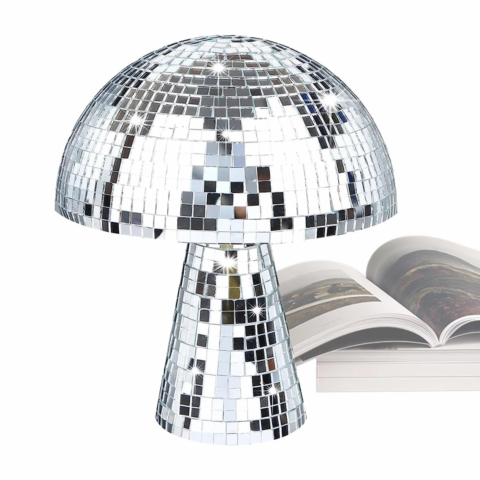 Mushroom Disco Ball, Mirror Disco Mushroom | Mirror Glitter Disco Ball dla sztuki domowej - unikalne kreatywne grzyby światła dekoracje do domu, ozdoby