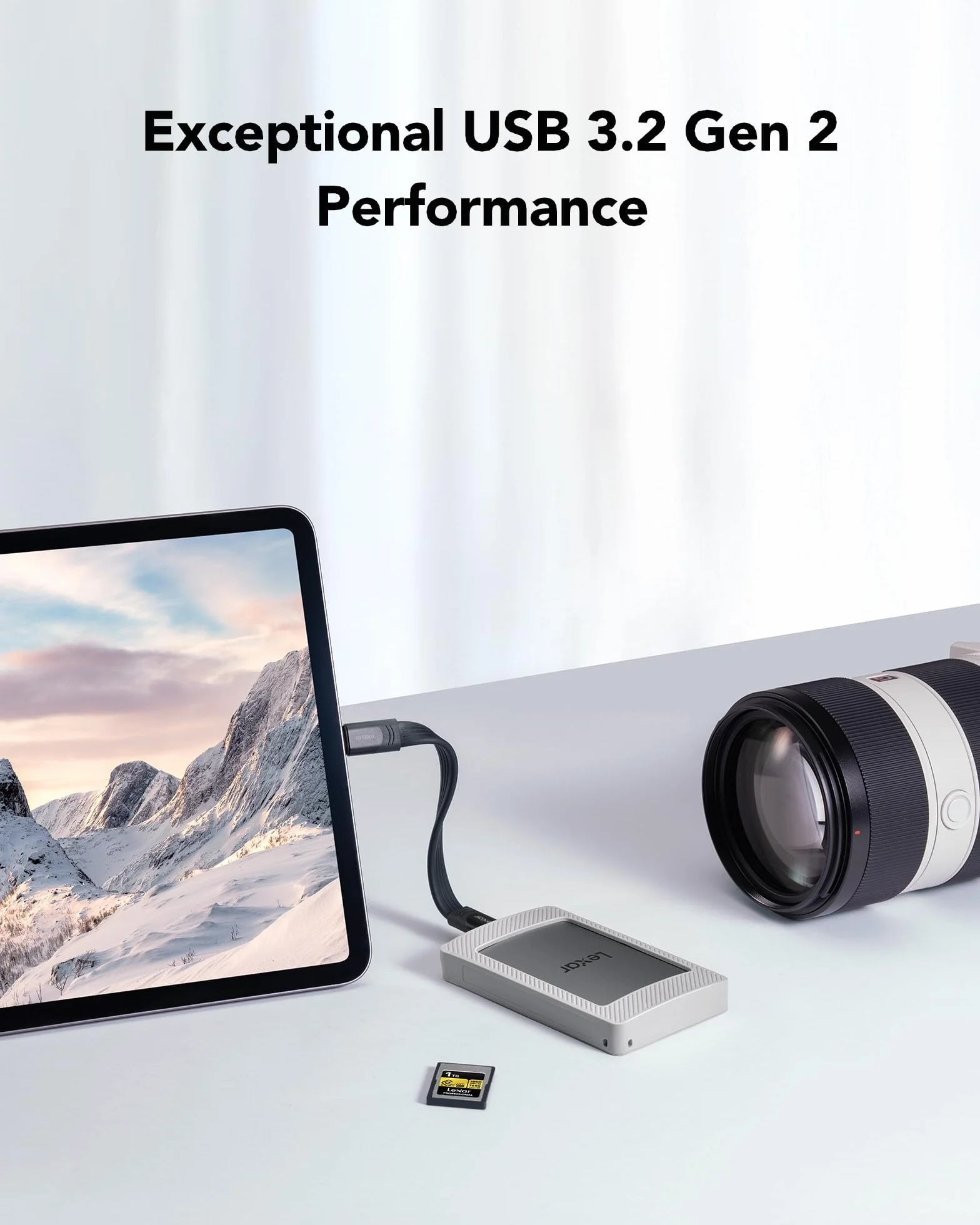 Lexar Dysk SSD ES4 Portable z zestawem magnetycznym 2TB, zewnętrzny dysk SSD USB 3.2 Gen2 1050 MB/s odczytu i 1000 MB/s zapisu, kompatybilny z iPhone 15/16, PC i Mac, laptopami typu C, tabletami, PS5