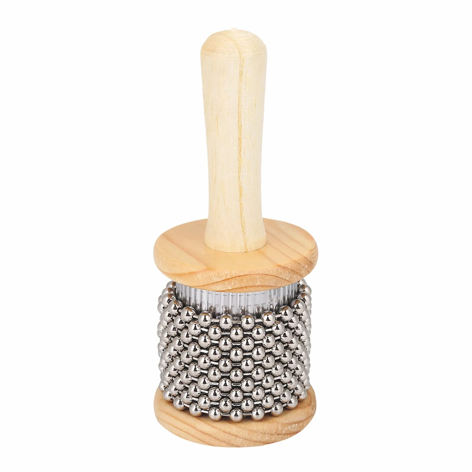 Drewniany Instrument Muzyczny Cabasa Mini Cabasa Hand Shaker Instrument Perkusyjny z Metalowymi Koralikami