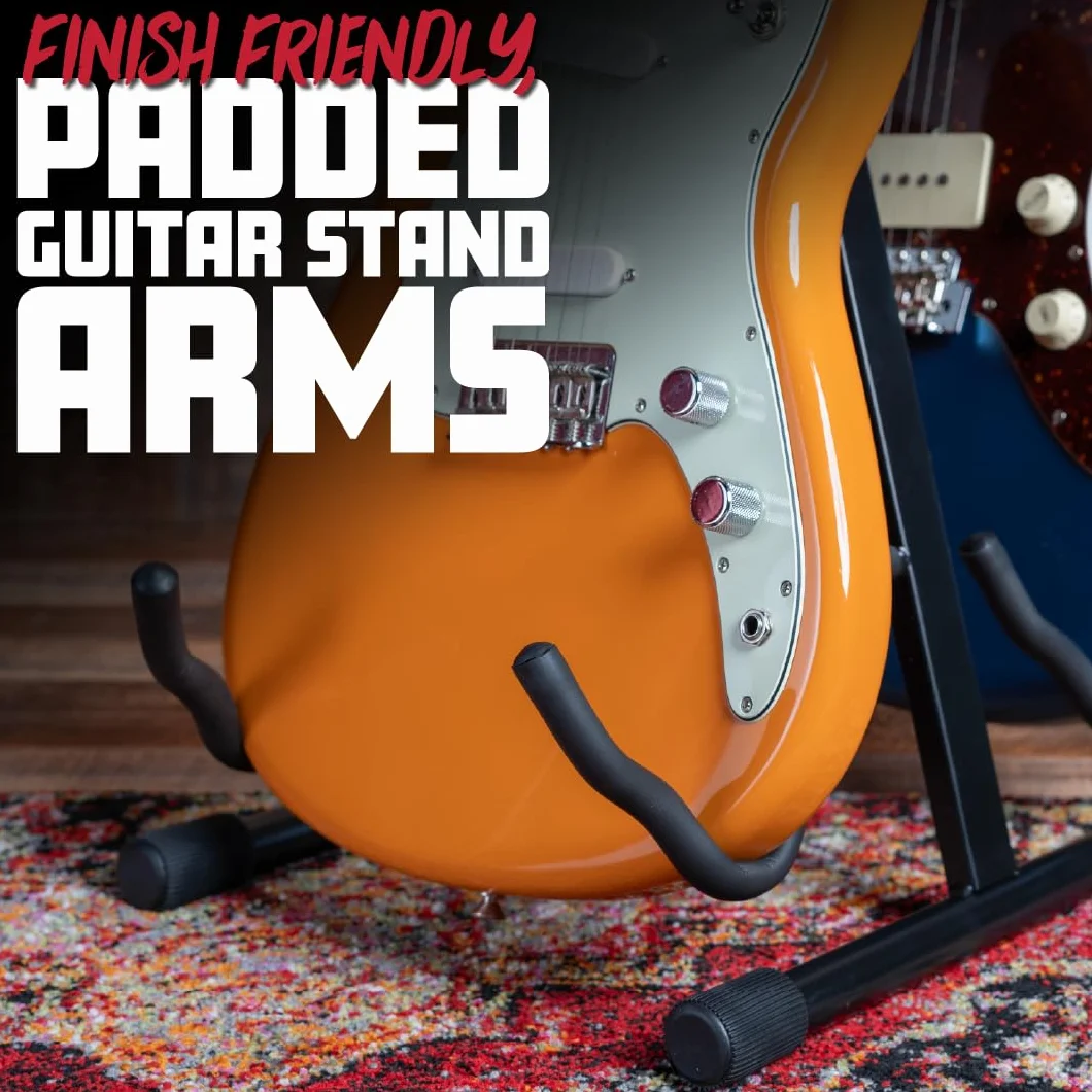 Gator Frameworks Rok It Podwójny stojak na gitarę w kształcie litery A; mieści większość standardowych gitar elektrycznych i akustycznych (RI-GTRAU2X)
