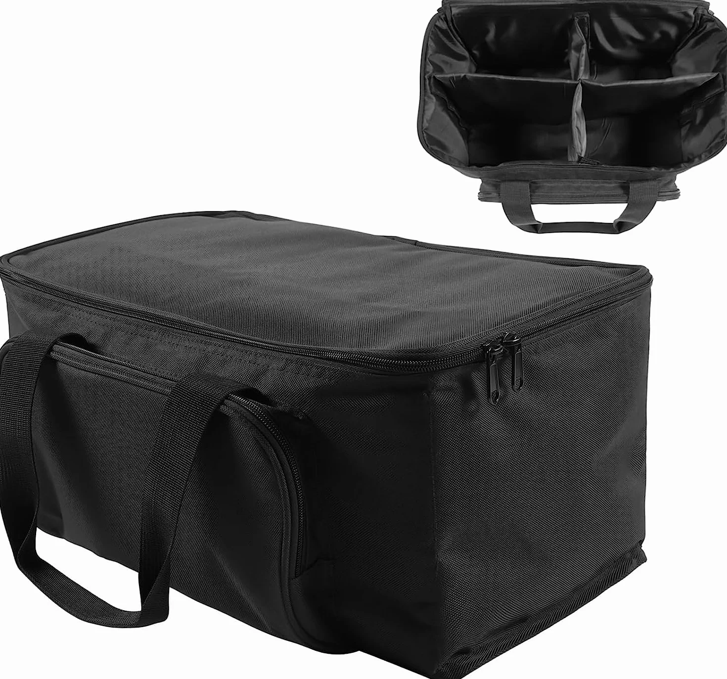 DJ Par Bag torba na 4 sztuki, 36 diod LED z dwustronnym, gładkim zamkiem błyskawicznym, antypoślizgowy spód, wodoszczelna torba z PCW z tkanego materiału Oxford