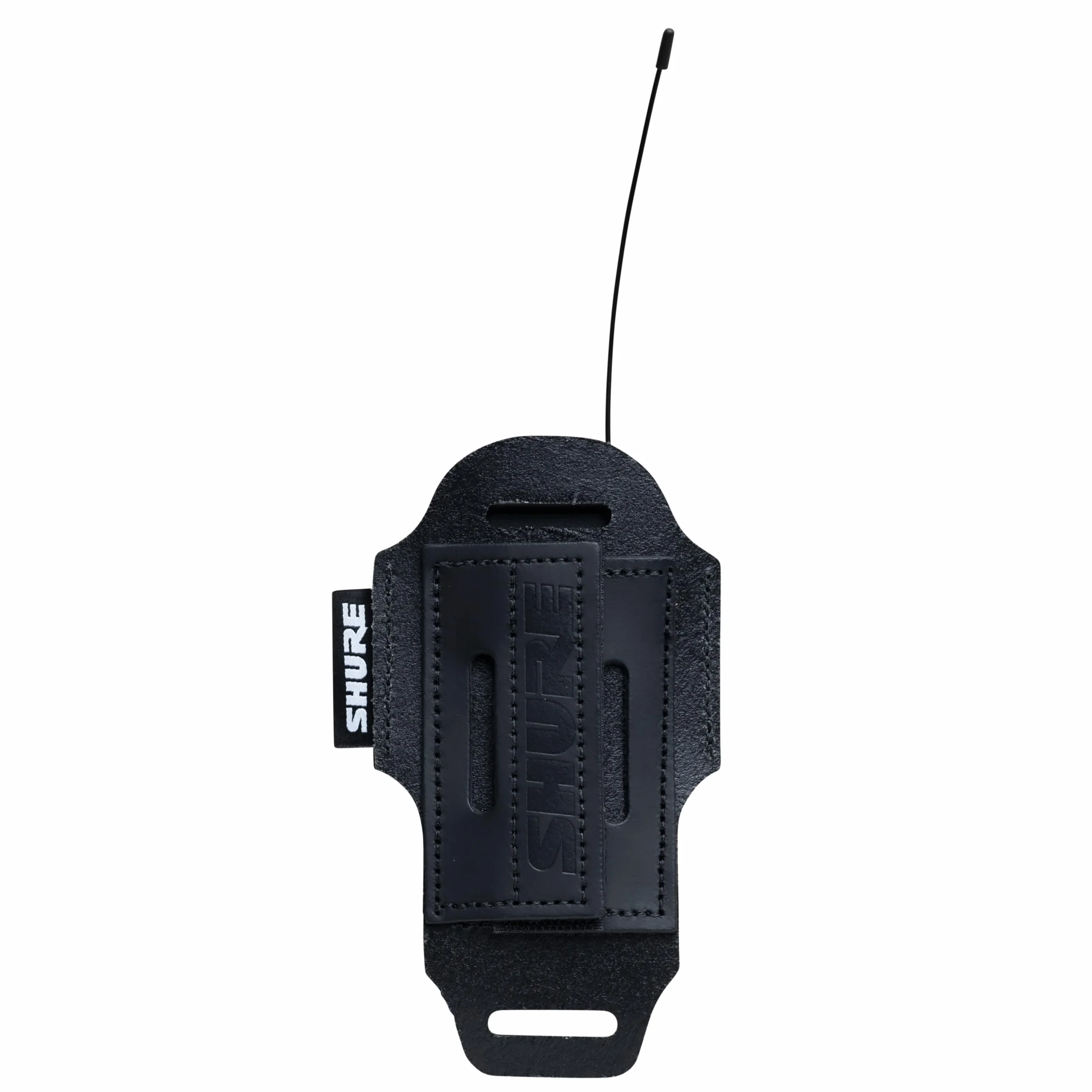 Shure Premium skórzana saszetka na pasek do bezprzewodowego nadajnika mikrofonu, czarna (SH-BODYPACK-PBK-L)