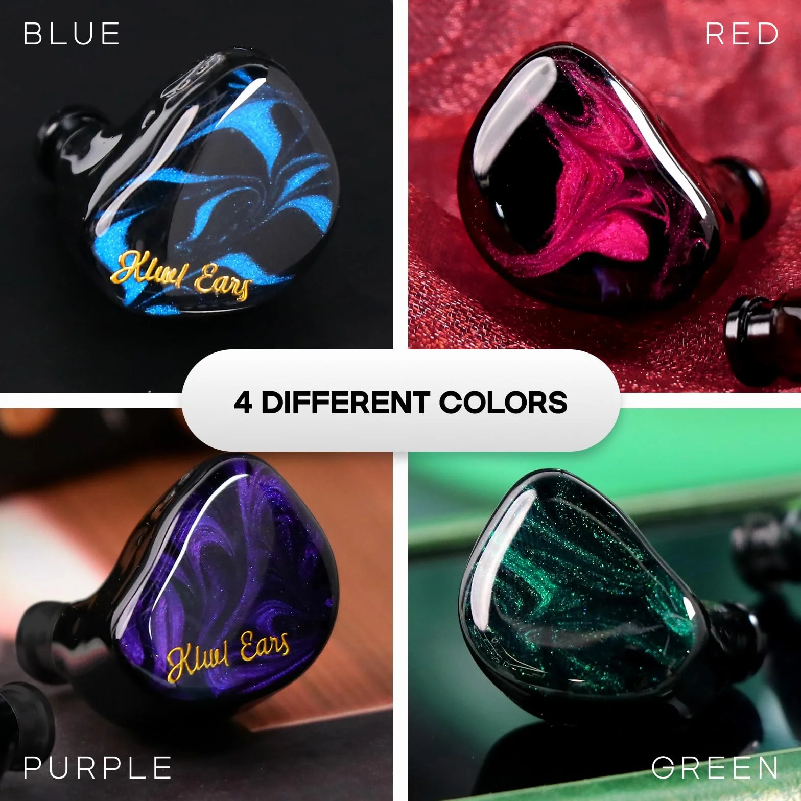 Kiwi Ears Cadenza 10 mm berylowy przetwornik dynamiczny IEM z odłączanym kablem 0,78 2-pin 3,5 mm Zielony