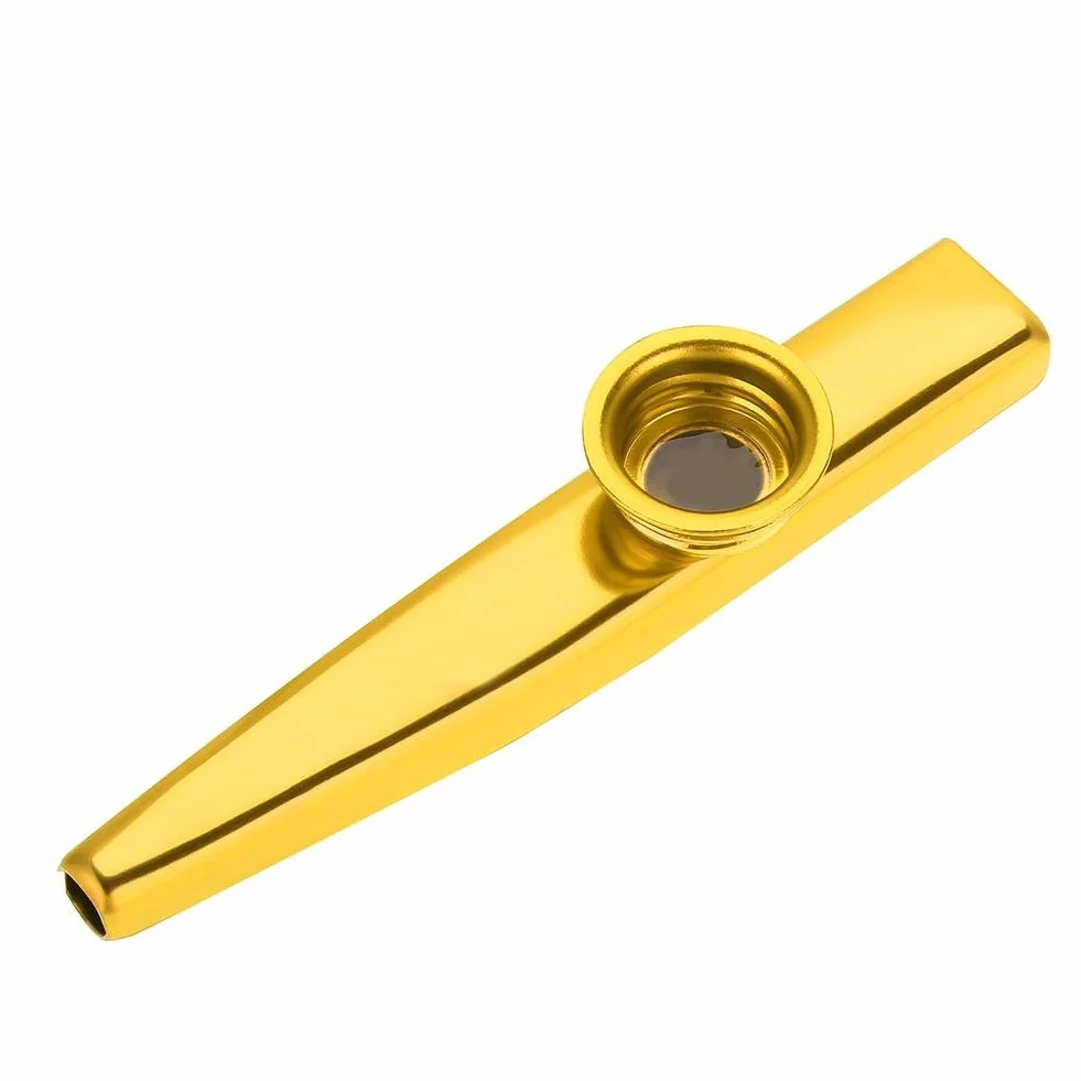 Metal Kazoo Guitar Ukulele Violin Companion Accessory (Gold)