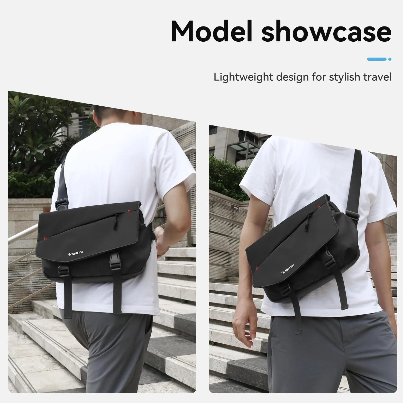 Smatree Crossbody torba na ramię do iPada Pro 11" / iPad Air 10,9", torba listonoszka na akcesoria elektroniczne, lekka, wodoodporna torba do przenoszenia