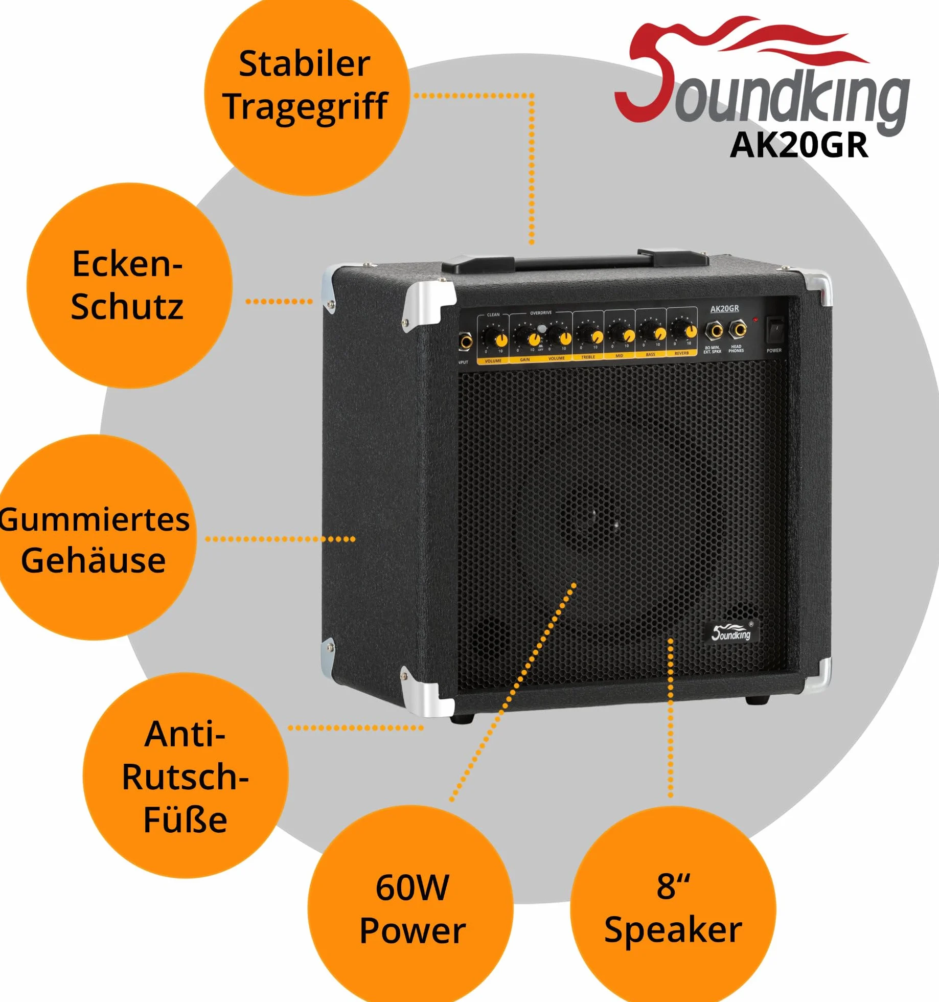 Rocktile Pro ST60-BK gitara elektryczna All Black AK20GR zestaw – korpus mahoniowy, humbucker i przetwornik Single-Coil, w zestawie wzmacniacz kombi i kabel – idealny zestaw do gitary elektrycznej dla
