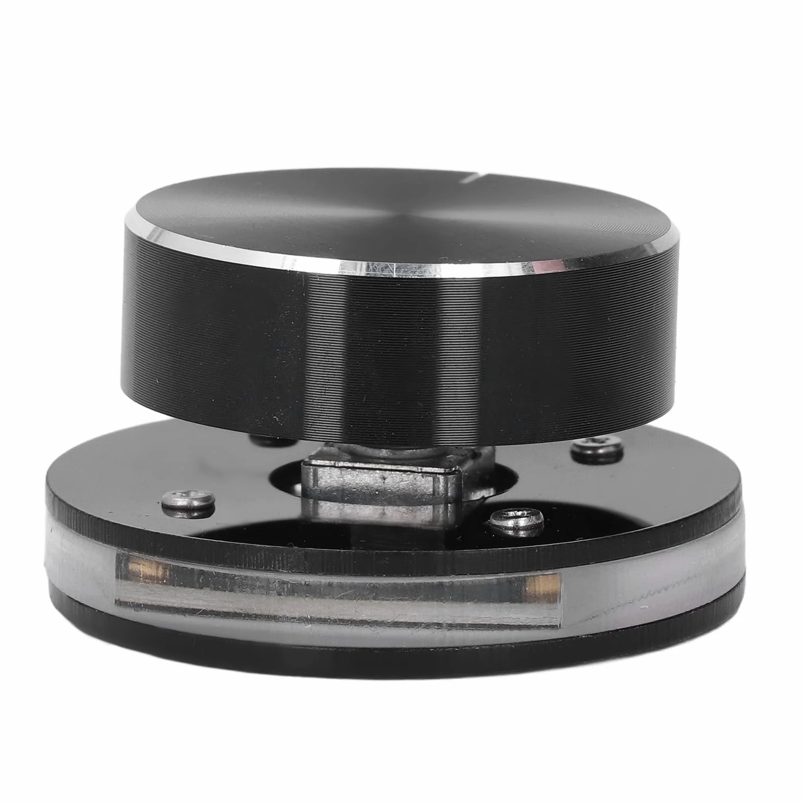 Ausla Pokrętło Sterowania Głośnością USB, Akrylowy Multimedialny Regulator Woluminu Audio z światłem RGB, Konfigurowalny Kontroler Głośności dla Komputerów i urządzeń Mobilnych