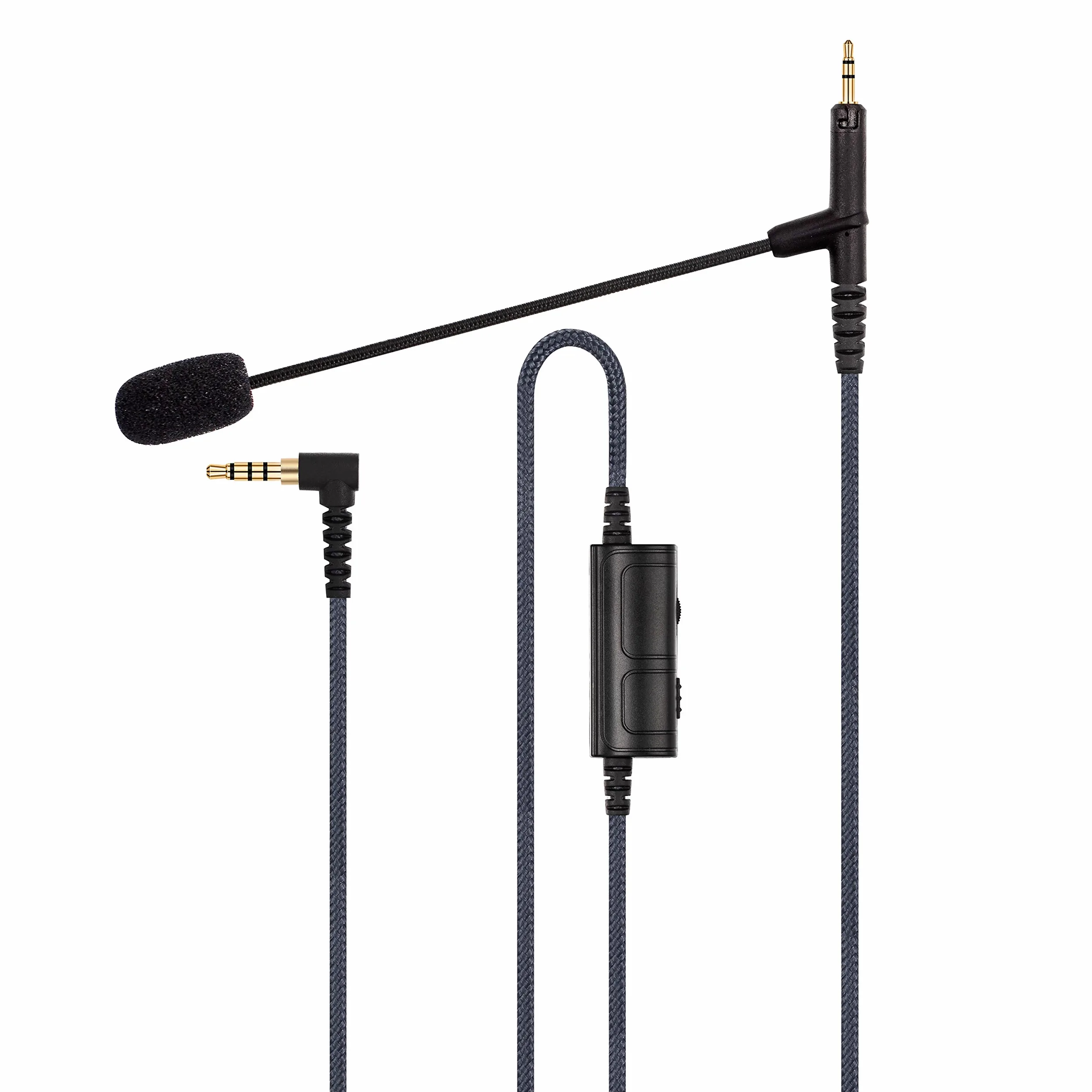 Kabel mikrofonowy Boompro kompatybilny z Sennheiser HD598, HD598Cs, HD560s, HD598SE, HD620S, HD400PRO, HD599, kontroler Xbox One, PlayStation PS4, PC (150 cm)