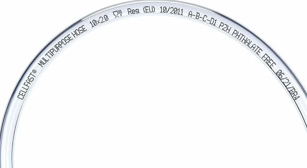 Cellfast Wąż Techniczny Niezbrojony - Wielofunkcyjny - Przesył Środków Ochrony Roślin i Płynów Spożywczych - PVC - 10 x 2 mm - Długość 5 m