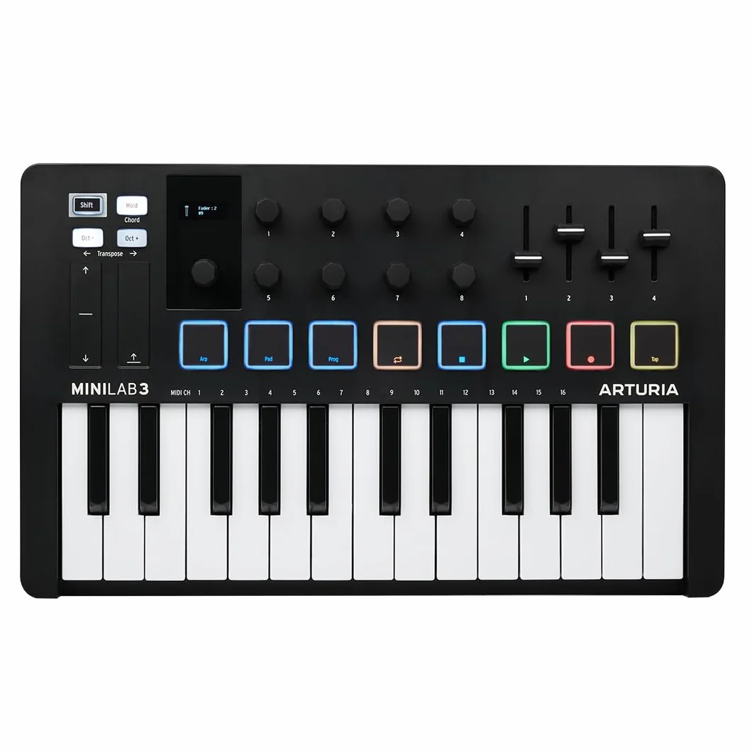 Arturia Minilab 3 Kontroler Midi, Czarny, 35,56 x 22,86 x 5,08 cm