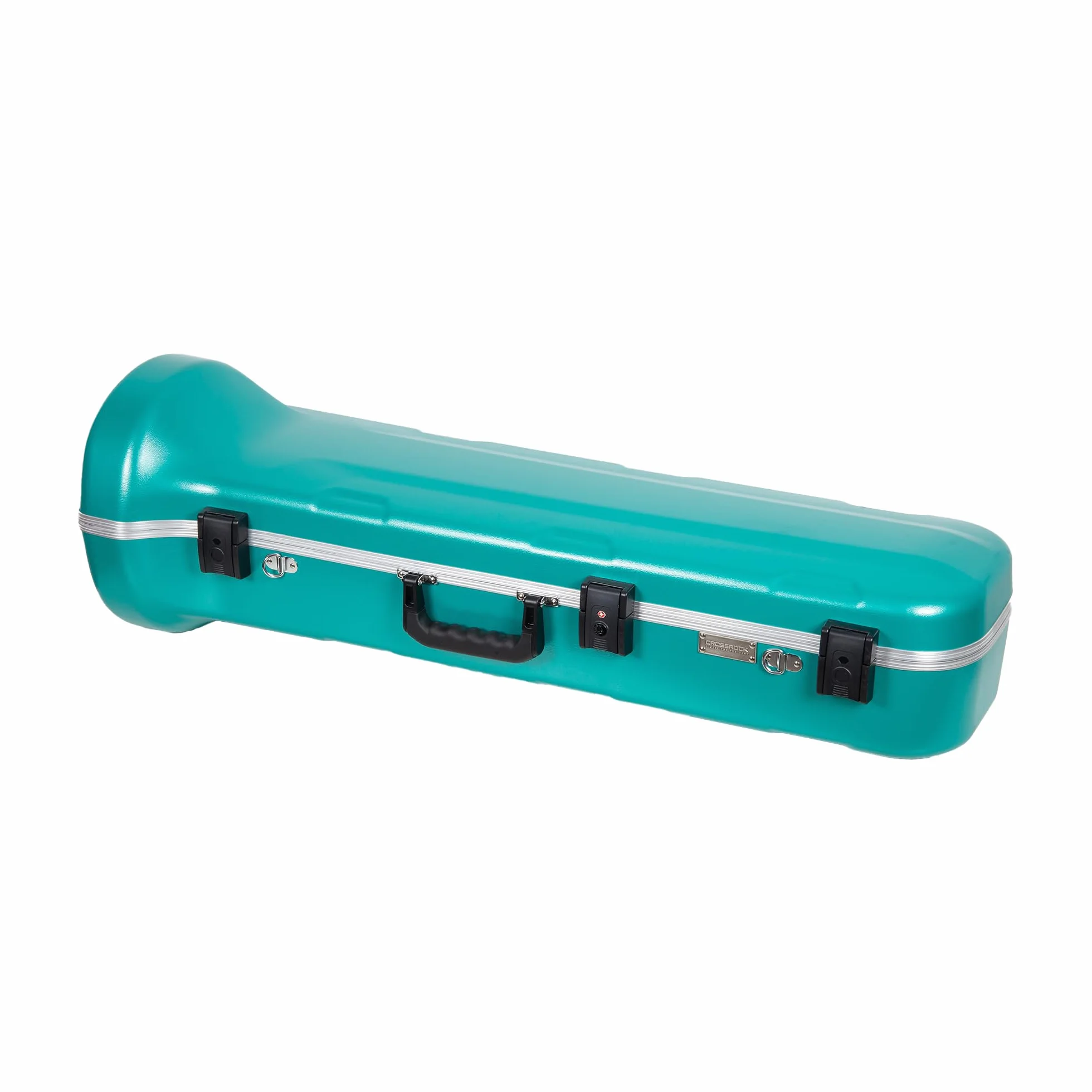 Crossrock Etui na klarnet, twarda powłoka z włókna szklanego, paski plecaka, Miętowo-zielony, Trombone, Puzon