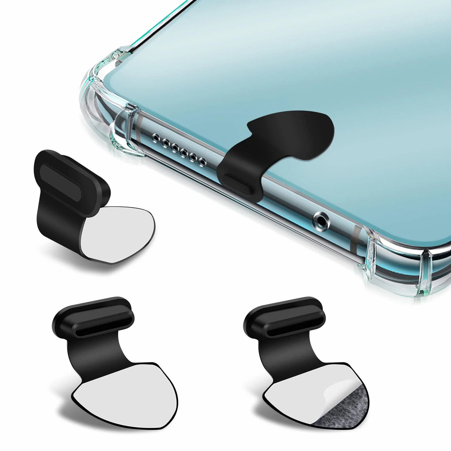 cobee Zatyczki przeciwpyłowe do portu USB C, 3 szt., wtyczka przeciwpyłowa typu C, silikonowa zatyczka do telefonu, zatyczki przeciwpyłowe, ochrona przed zgubieniem, port ładowania, osłona