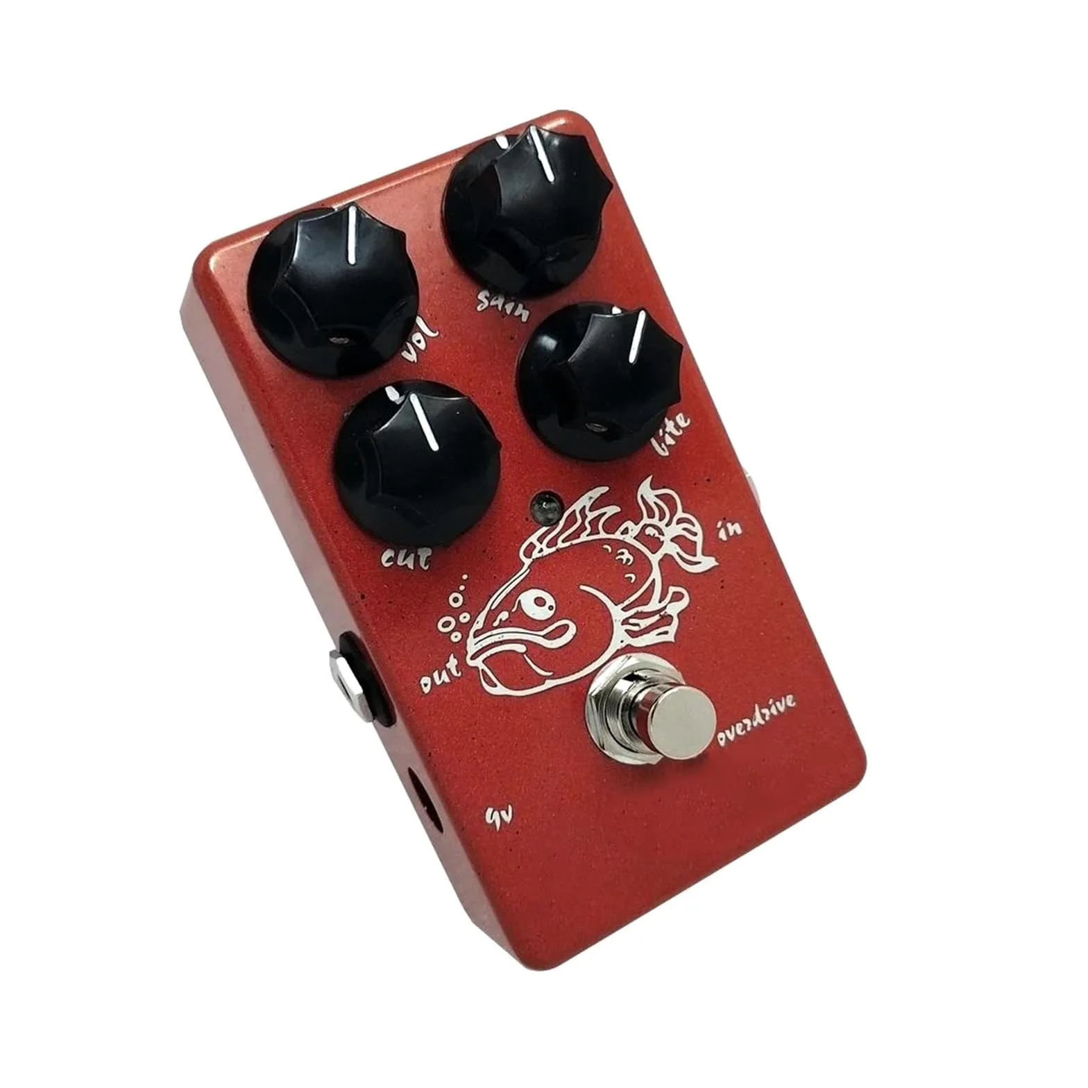 Czerwony Pedał Efektów Gitarowych Overdrive Do Instrumentów Muzycznych