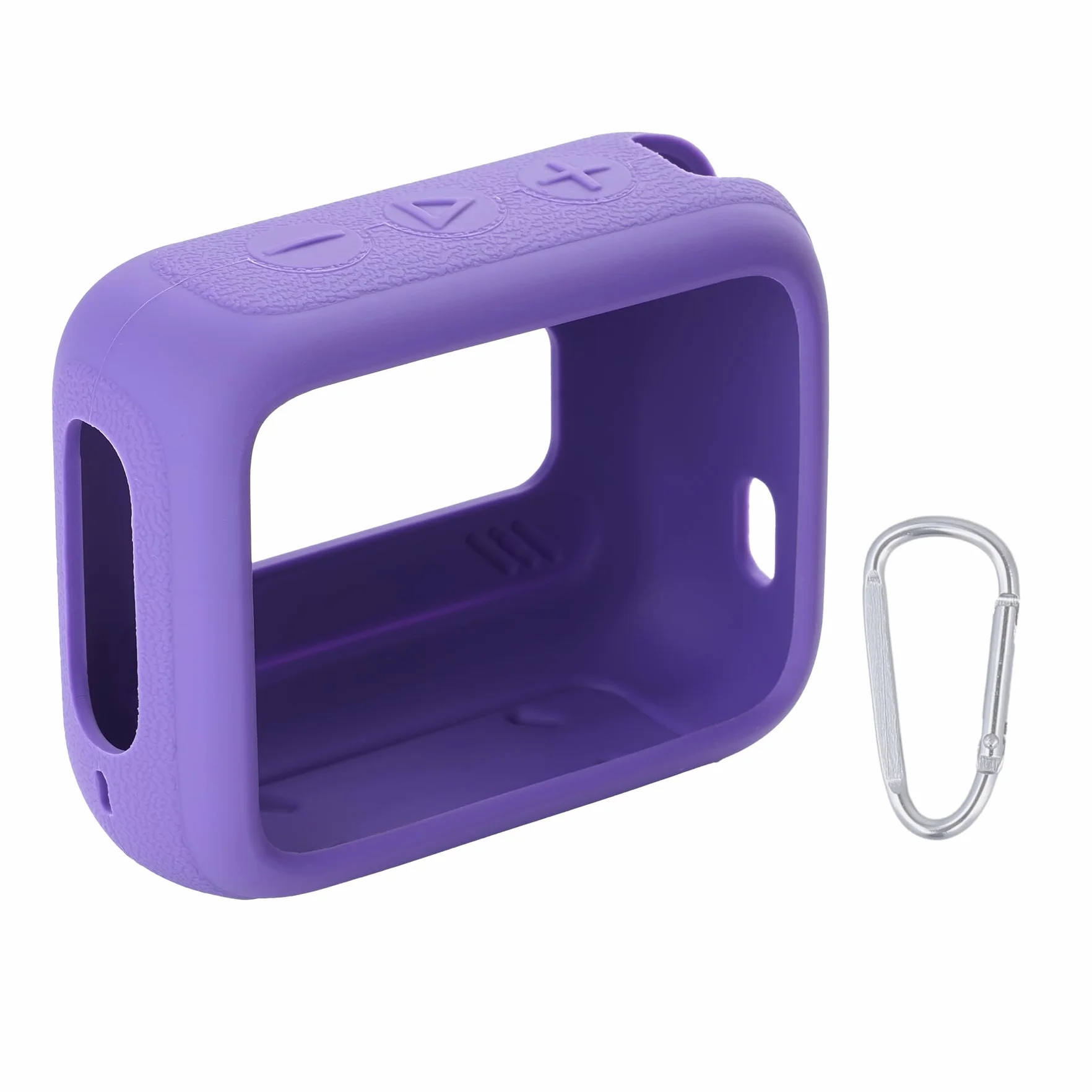 co2CREA Silikonowe etui do JBL Go 4 wodoodporny przenośny głośnik Bluetooth, przenośny, ultralekki rękaw ochronny z karabińczykiem (nie zawiera głośnika)