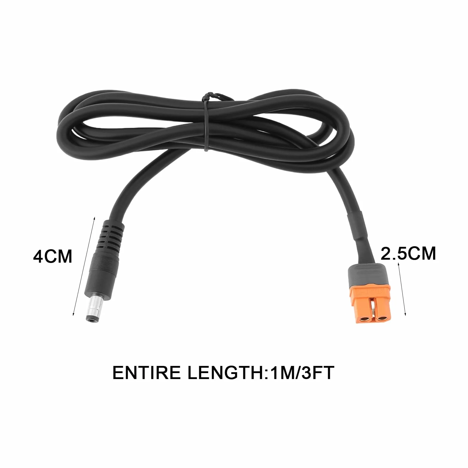 1 x kabel zasilający XT60 do DC5525 z adapterem gniazda sygnałowego, odpowiedni do przenośnego generatora solarnego (1 m)
