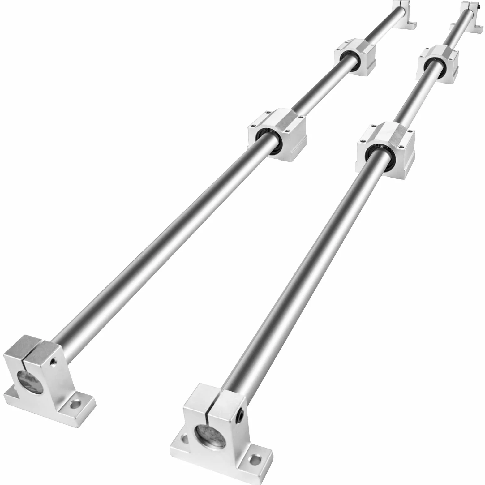 VEVOR Zestaw szyn liniowych SFC20 1000 mm, 2 szyny prowadzące 39,4"/1000 mm SFC20, 4 bloki przesuwne SC20, 4 szyny liniowe i zestaw łożysk do maszyn