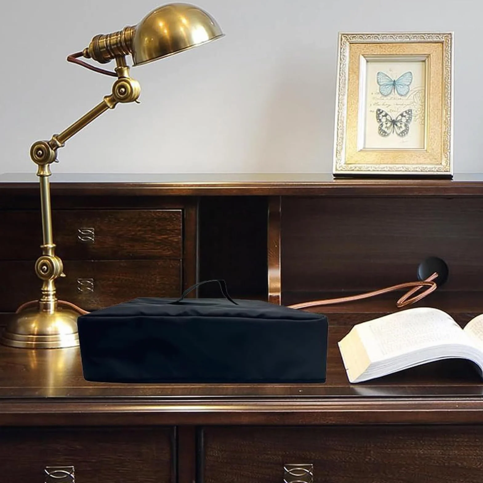 Pokrowiec na gramofon | Wodoodporny pokrowiec na gramofon | Ochrona z tkaniny Oxford do kolekcjonerskiego sprzętu muzycznego do kawiarni, restauracji, biblioteki i domu
