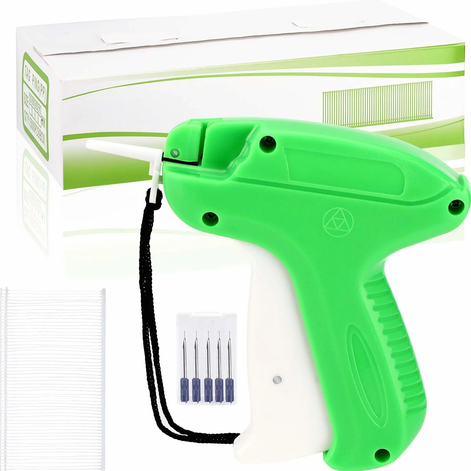 Pistolet do etykietowania etykiet z 5 zapasowymi igłami i 5000 nićmi do szycia odzieży, etykiet cenowych, etykiet cenowych, etykiet markowych, etykiet, etykiet, kapelusz