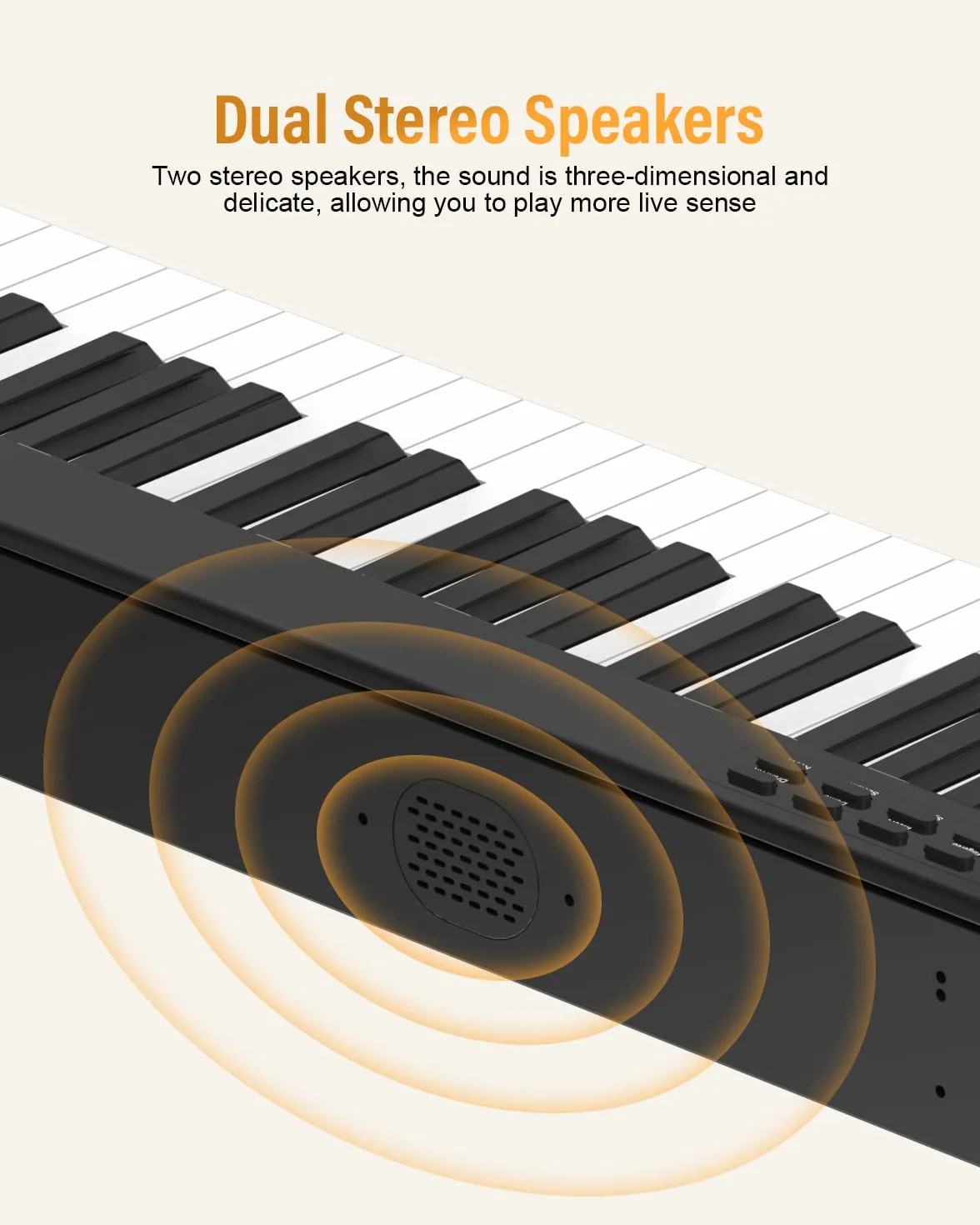 Pianino E, 88 klawiszy, cyfrowy fortepian z półważoną klawiaturą pełnowymiarową z funkcją MIDI i Bluetooth, w zestawie stojak na fortepian i Sustain – idealny dla dzieci do ćwiczeń w domu