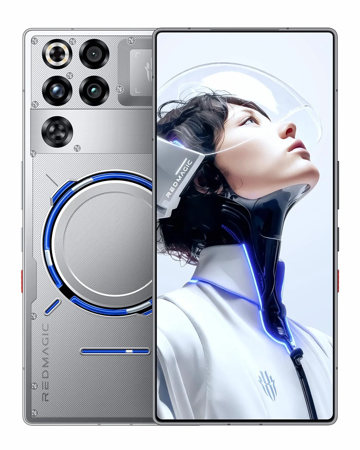 REDMAGIC 11 Pro 144Hz Gaming Smartfon, 5G Android Smartphone, 16GB RAM+512GB ROM, Snapdragon 8 Elite Gen 5, 6.85" 1.5K AMOLED Ekran Gaming Telefon, 50MP Kamera, 80W Ładowarka Srebro