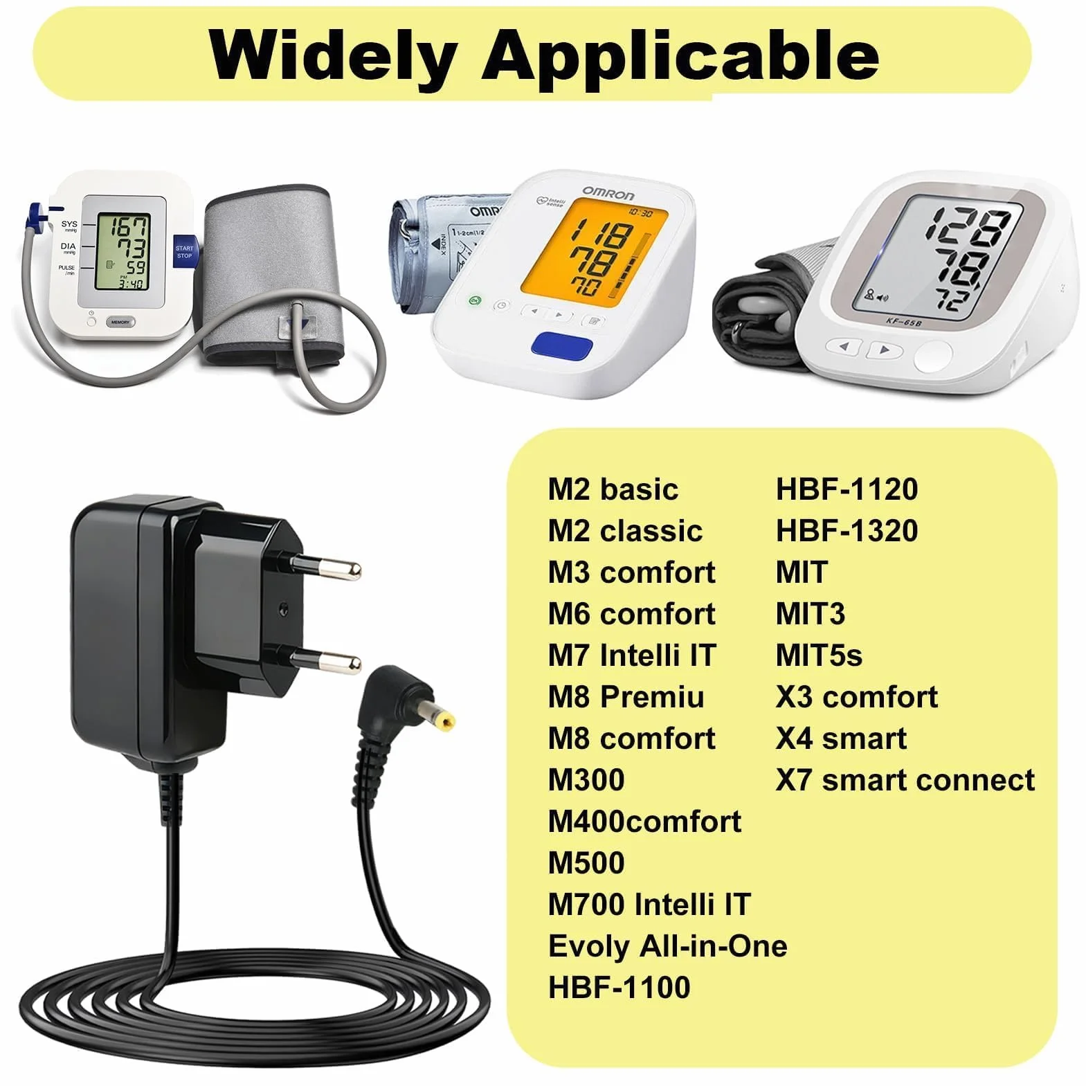 6 V Nzasilacz 6 V ?adowarka ci?nieniomierz do Omron HHP-CM01 M2 M3 M4 M6 M7 M2 Basic, M3 Comfort, M7 Intelli IT, X2 X3 X4 X6, X2 Basic, X7 Smart Power Adapter do Omron