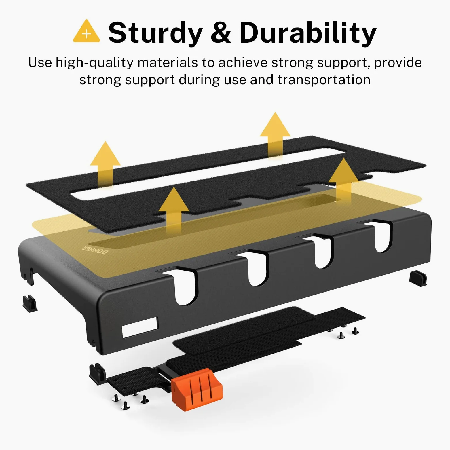 Donner Pedalboard gitarowy, mały przenośny zestaw pedałów efektów DB-2, wodoodporna torba z klejem na rzep i urządzenie do montażu zasilacza, rozmiar 44 cm x 26 cm x 13 cm