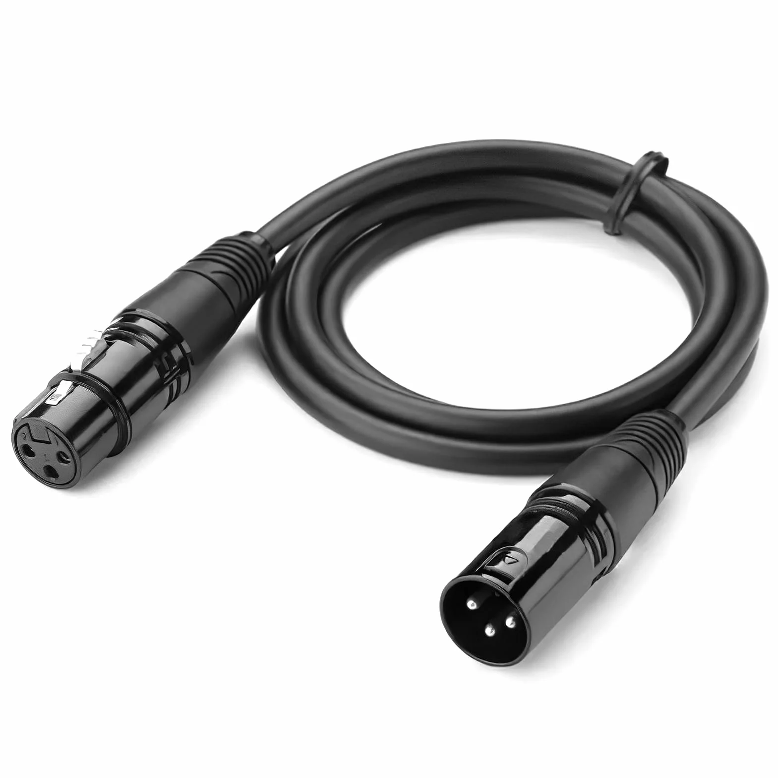 Ownkim Kabel XLR z mikrofonem 2M męski na żeński dla optymalnej jakości dźwięku - wysokowydajne złącze XLR do mikrofonu, miksera, wzmacniacza, głośnika (2M)