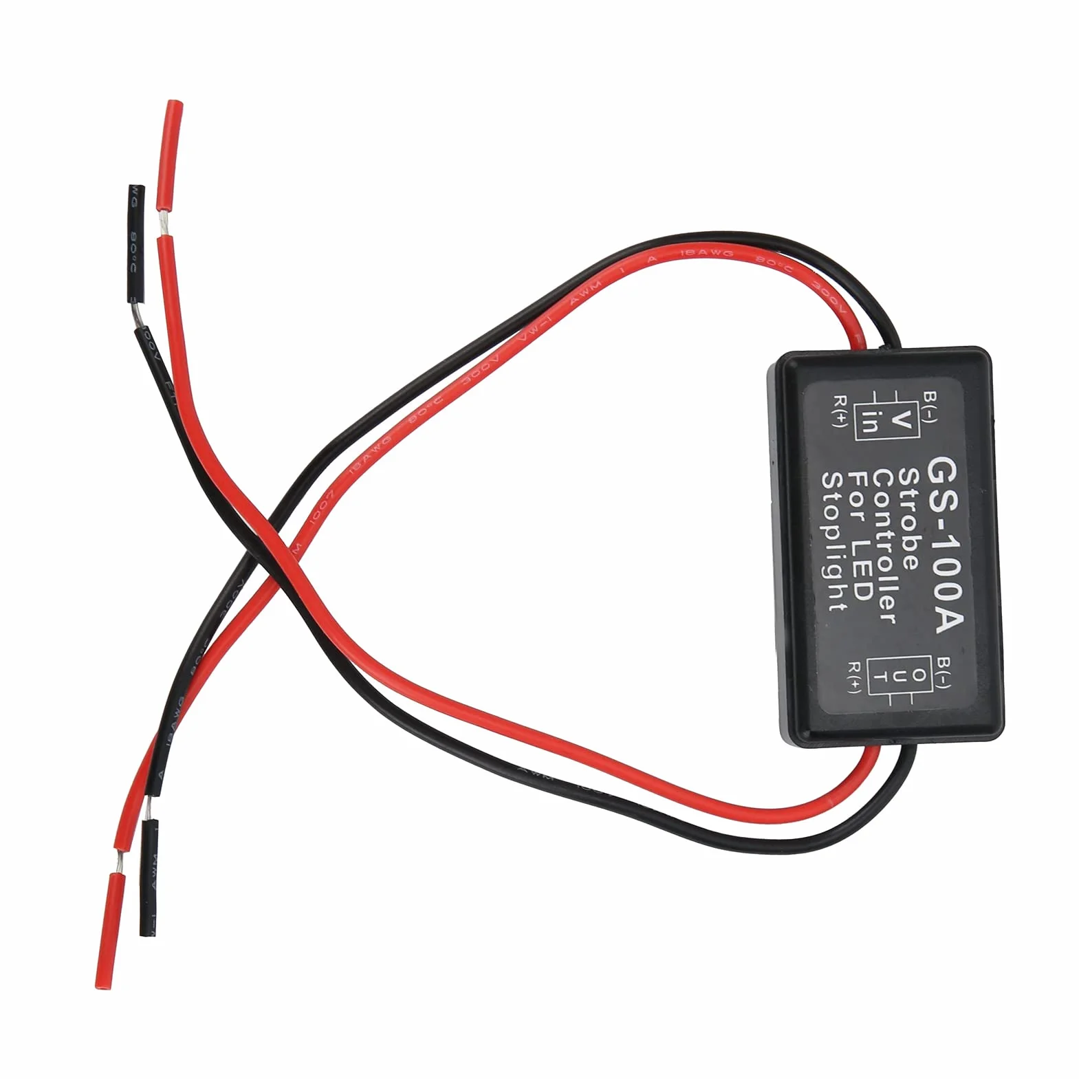 Sterownik Stroboskopu Światła Hamowania Plastikowy Moduł Sterowania Lampą Błyskową LED GS-100A 12-24VDC